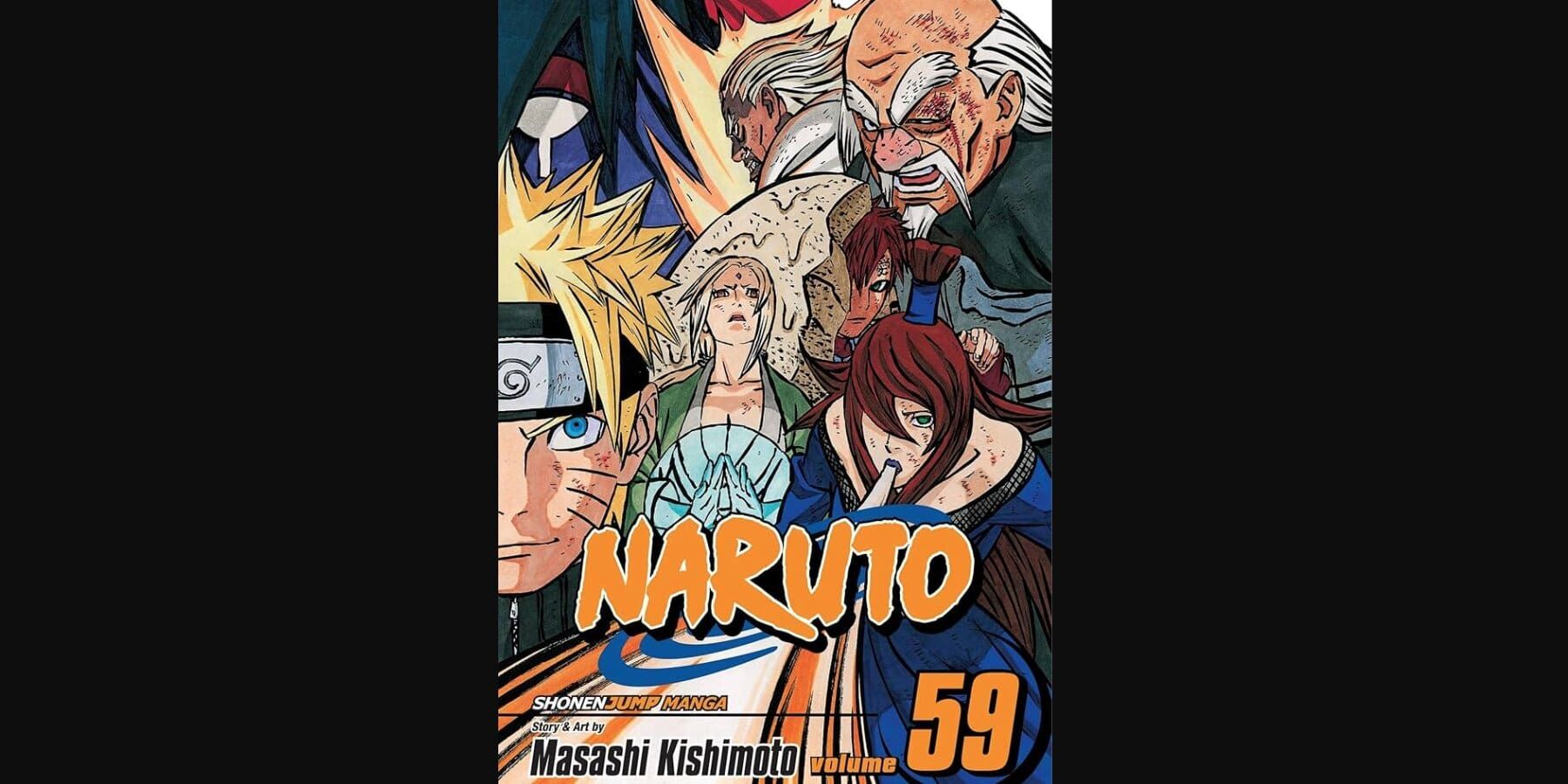 Volume 59 cover showing the 5 kage and Naruto