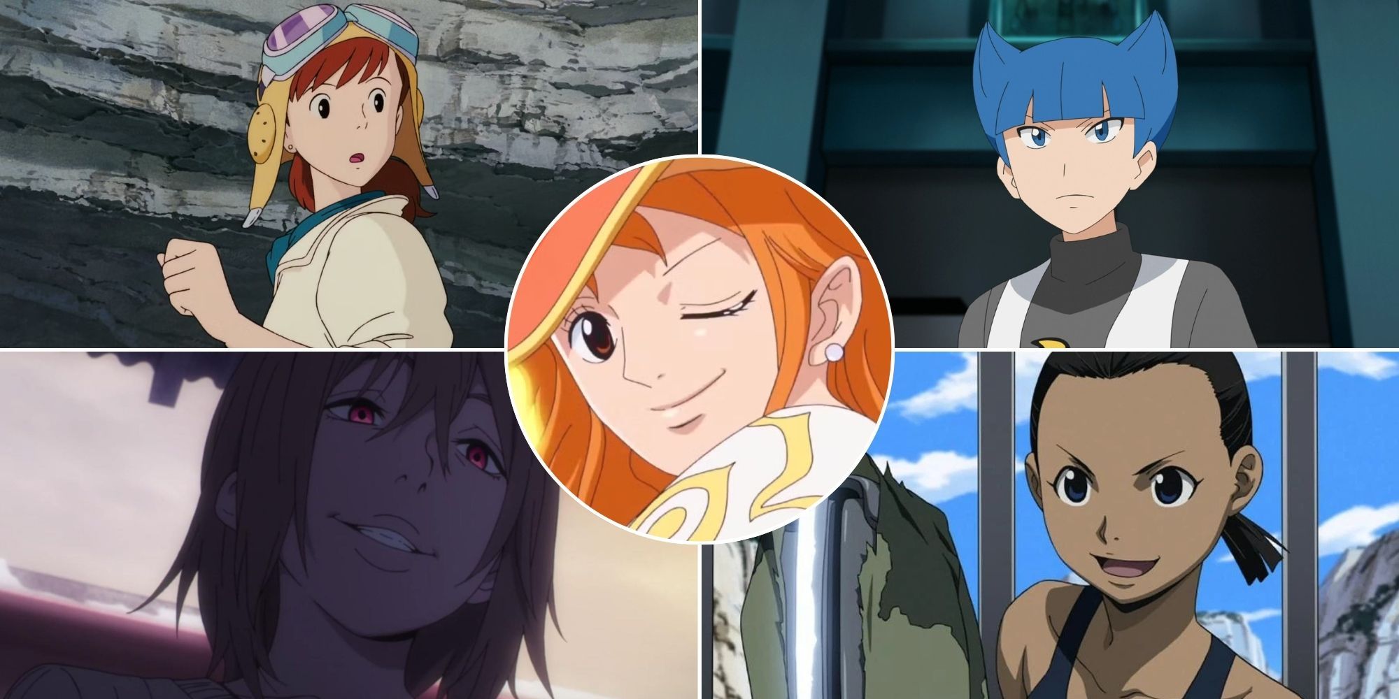 A compilation of anime characters who are voiced by Akemi Okamura: Nami from One Piece, Fio Piccolo from Porco Rosso, Saturn from Pokemon, Paninya from Fullmetal Alchemist and Akemi Hinazuki from Erased.