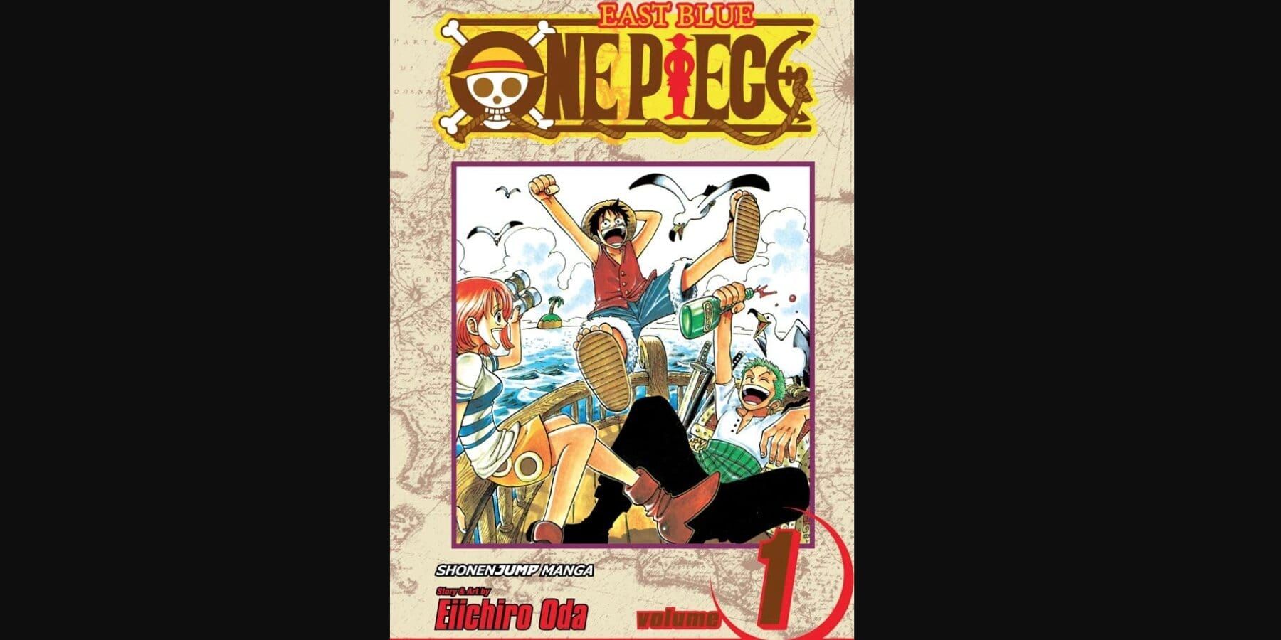 Volume 1 cover with Luffy, Nami and Zoro