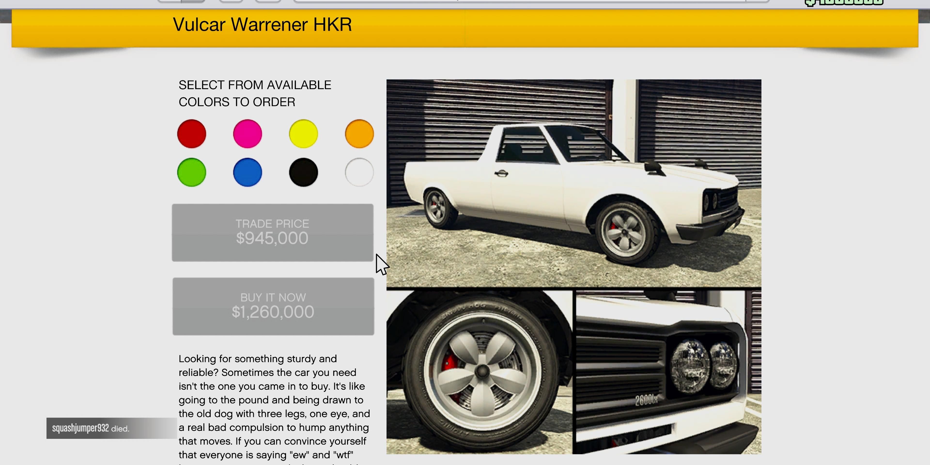 Vulcar Warrener HKR