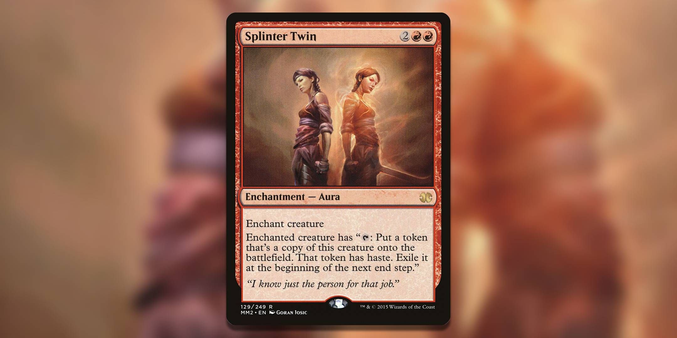 The Magic the Gathering card Splinter Twin from Modern Masters by Goran Josie.