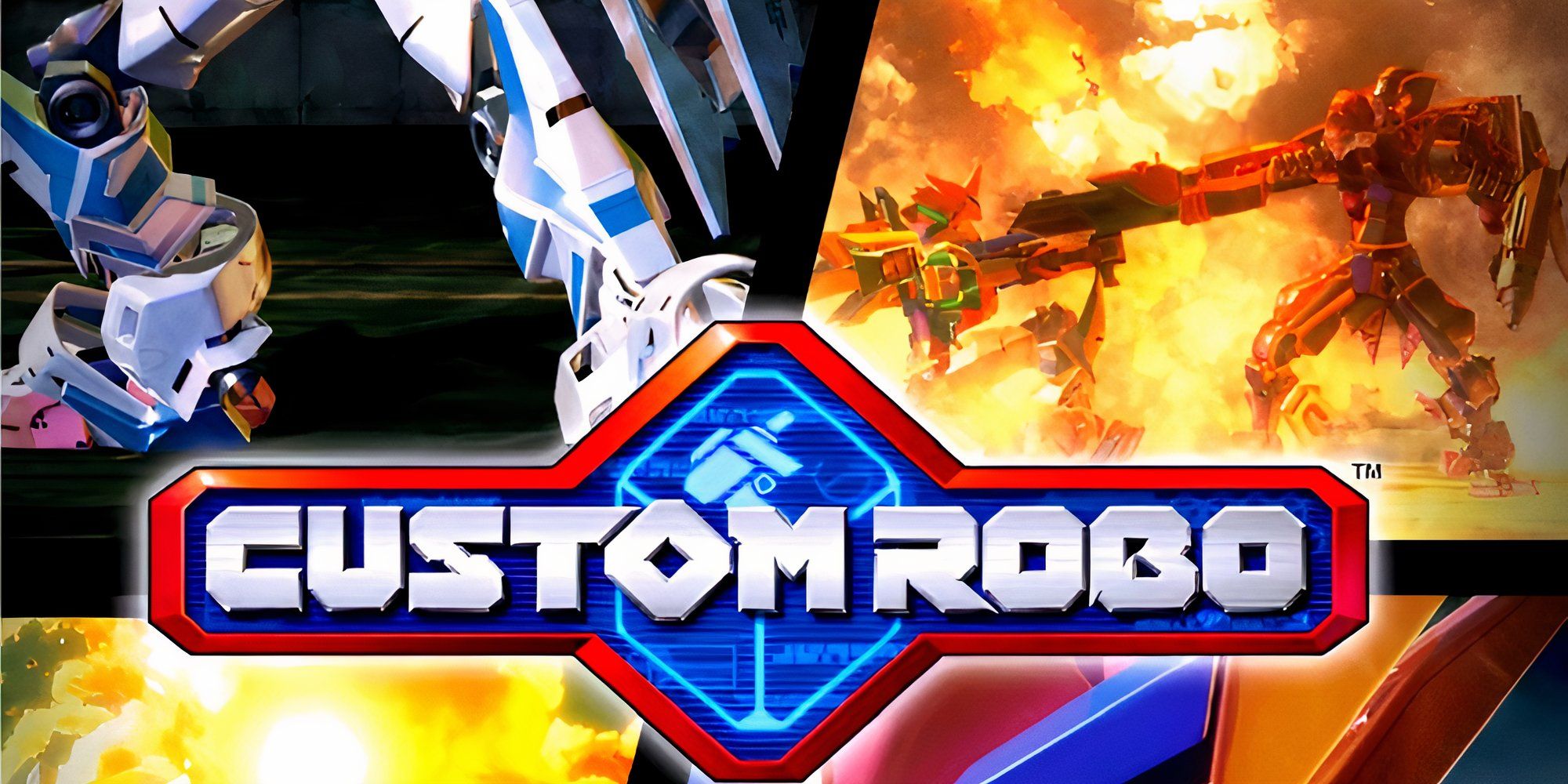 Promo art featuring characters in Custom Robo