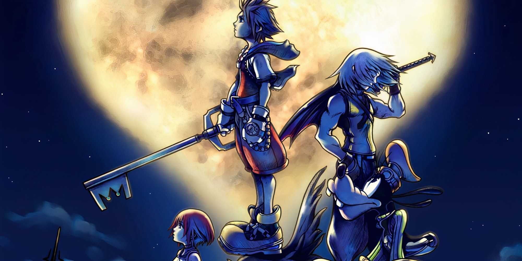 Promo art featuring characters in Kingdom Hearts