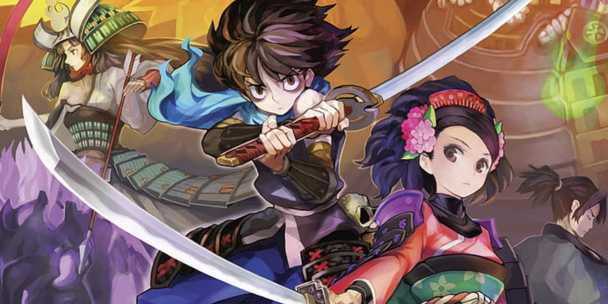 Promo art featuring characters in Muramasa The Demon Blade