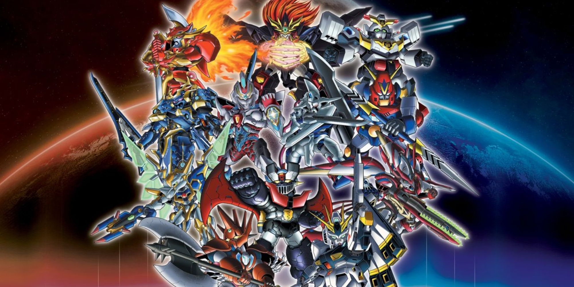 Promo art featuring characters in Super Robot Wars 30