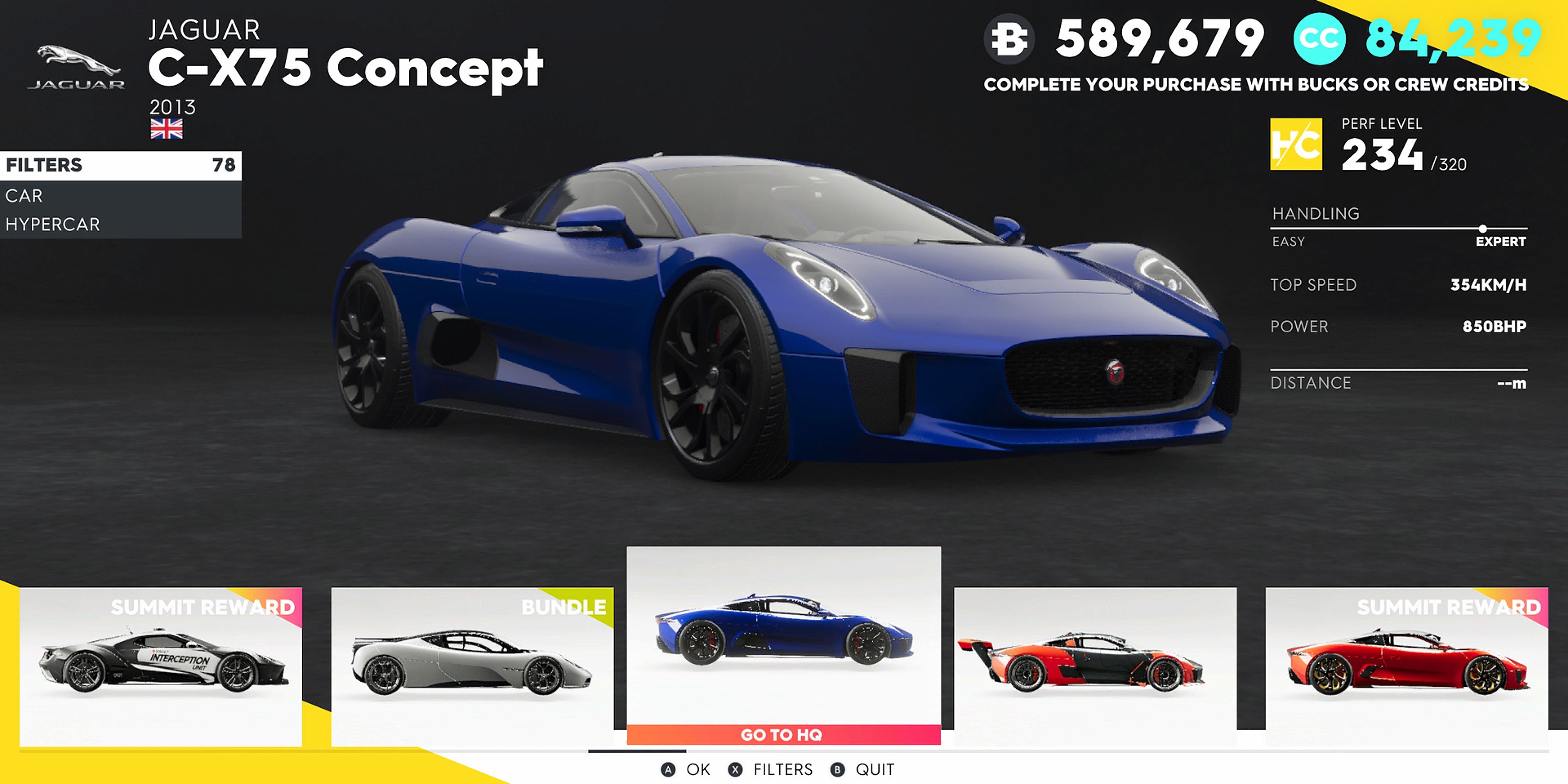 The Crew 2 Jaguar C-X75 Concept