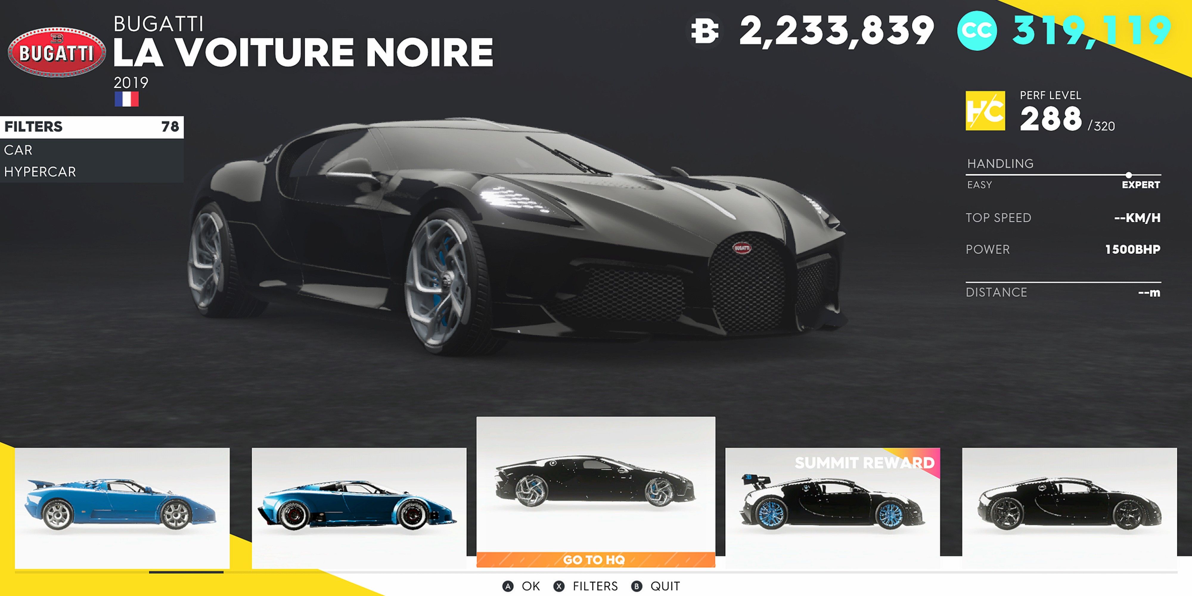 The Crew 2 Bugatti La Voiture Noire