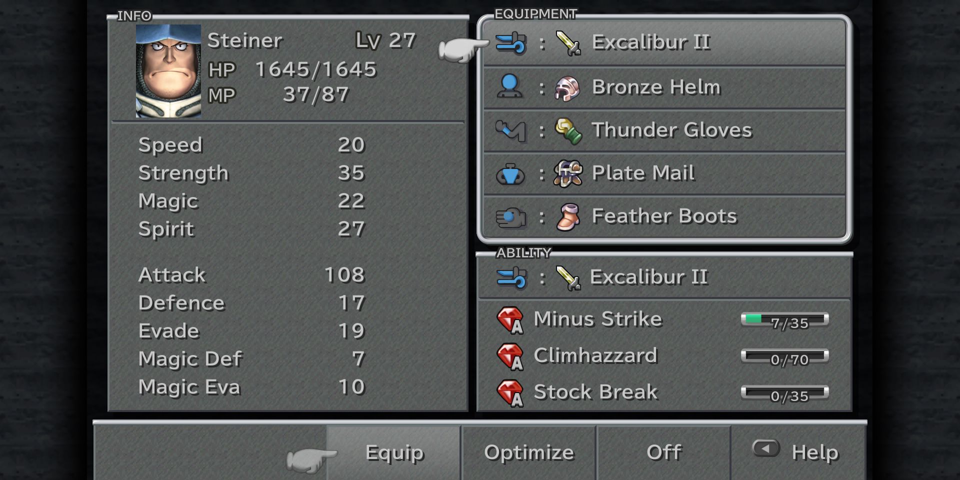 Excalibur II in Final Fantasy 9