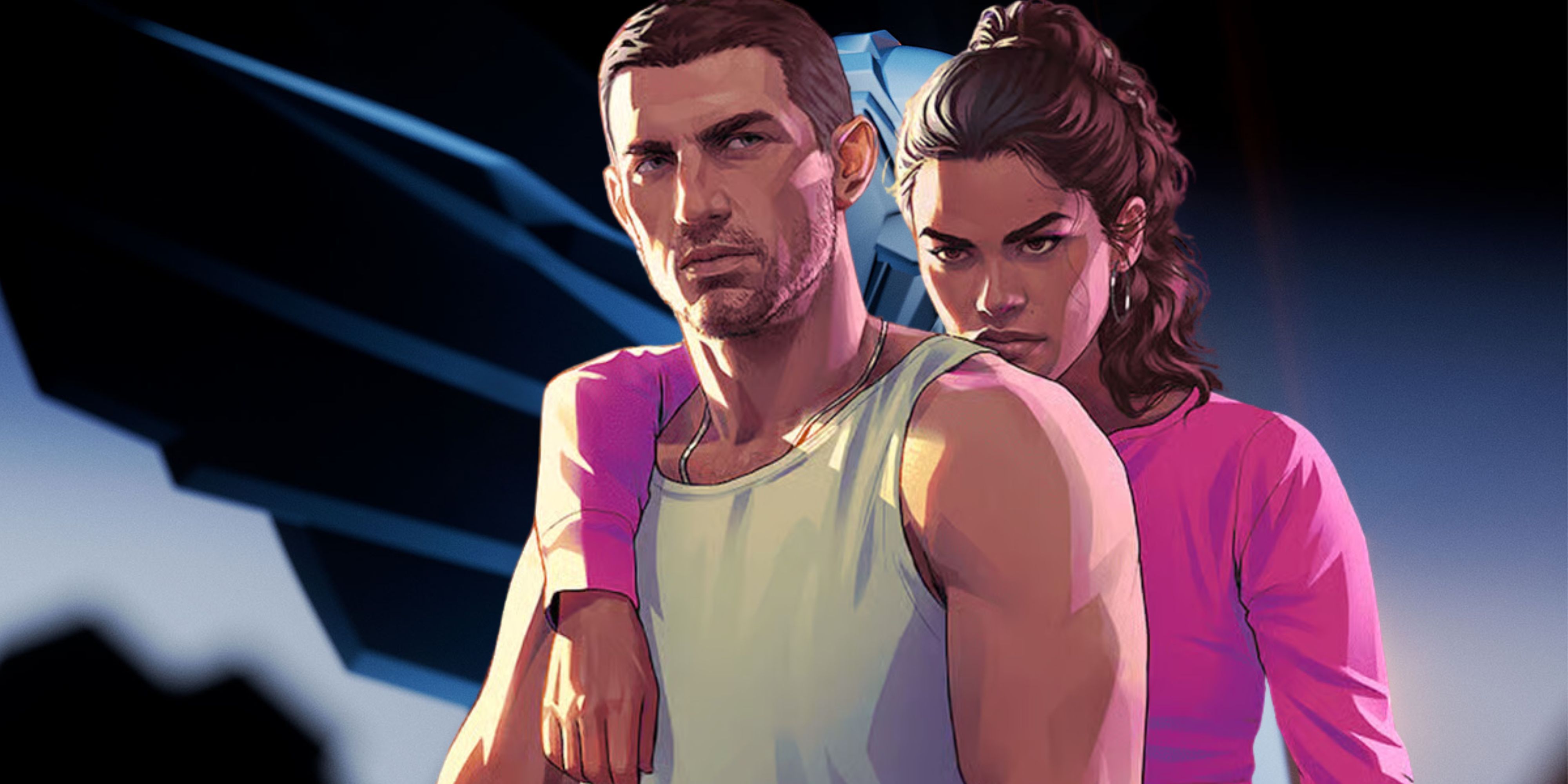 Jason and Lucia from GTA 6 in front of The Game Awards