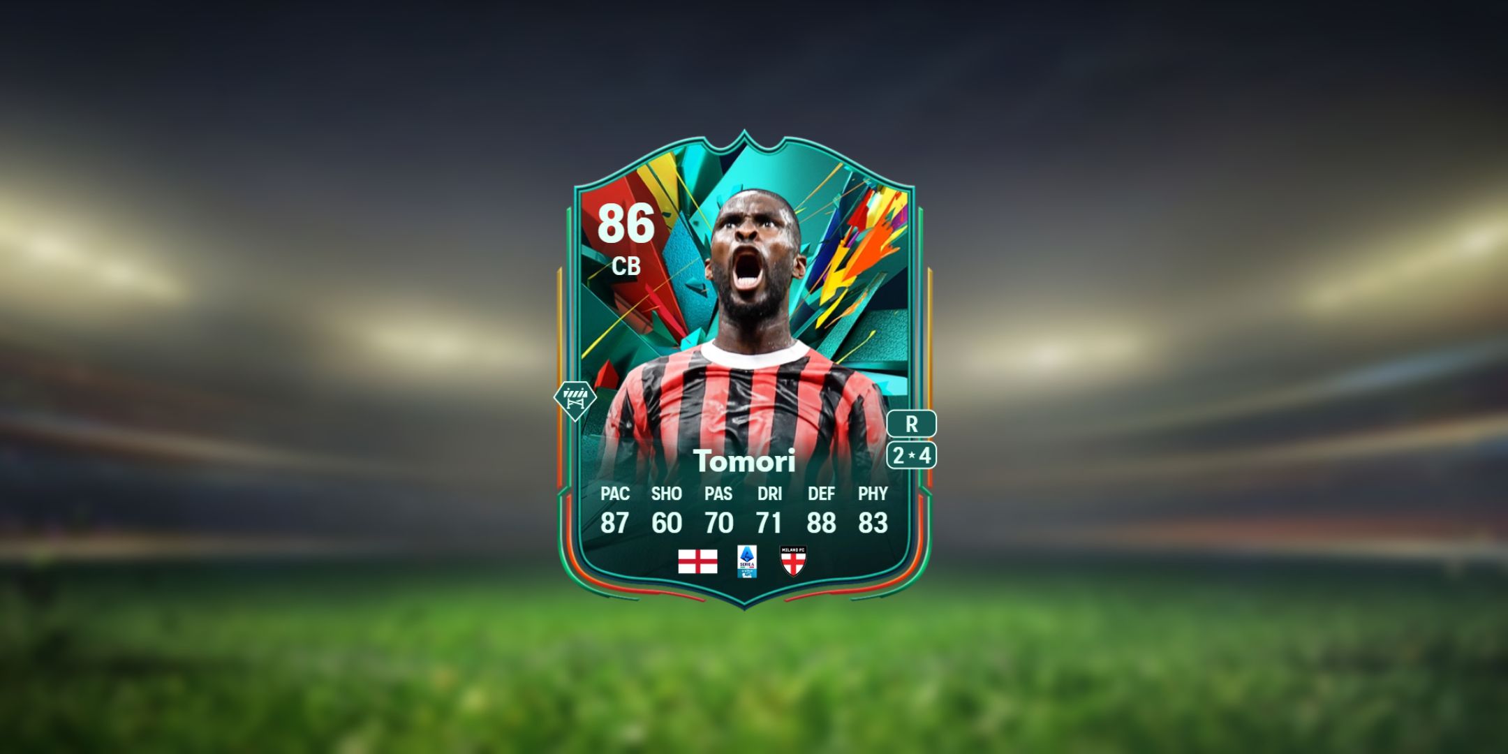 Fikayo Tomori's card in EA Sports FC 25.