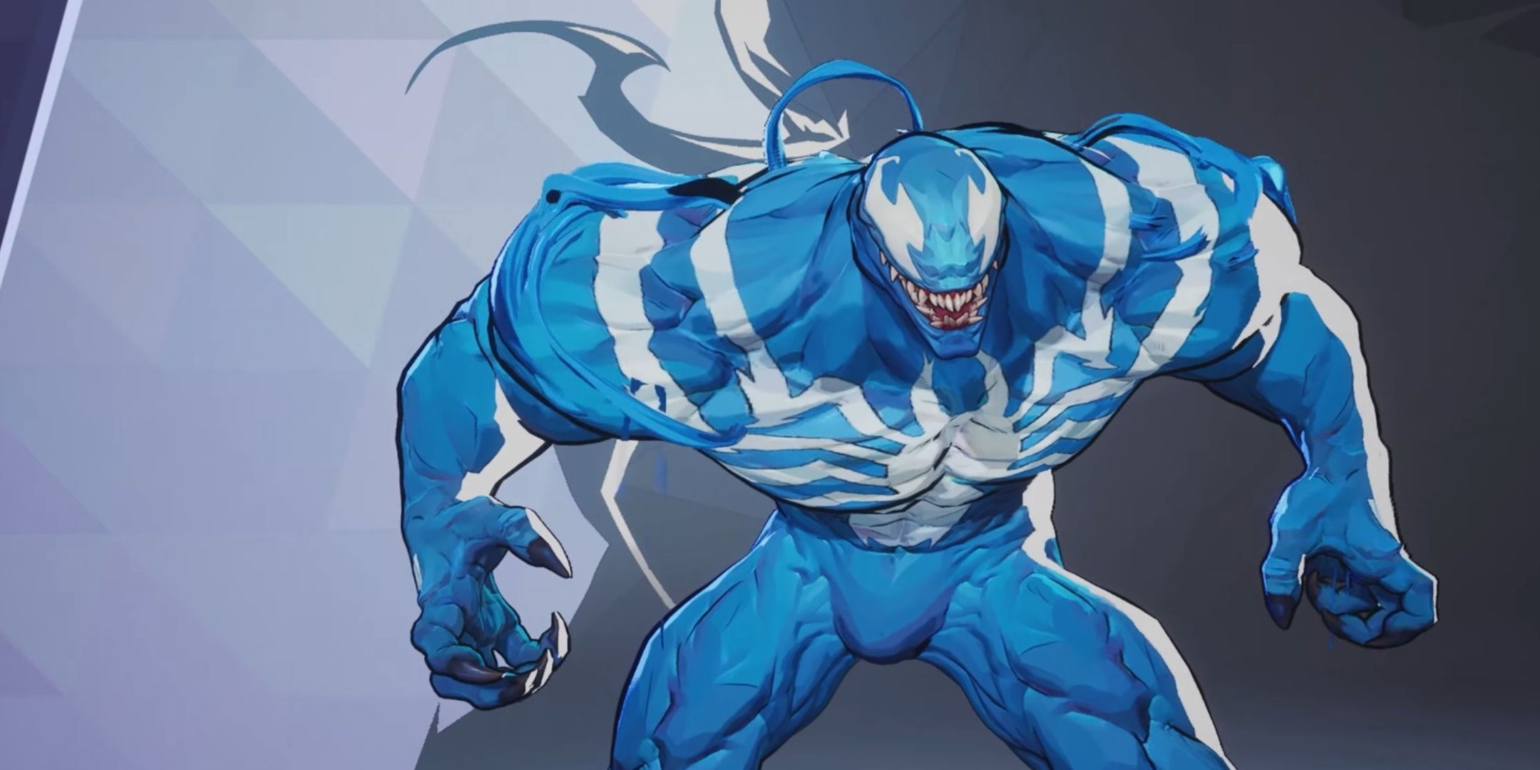 Venom using the Cyan Clash skin in Marvel Rivals