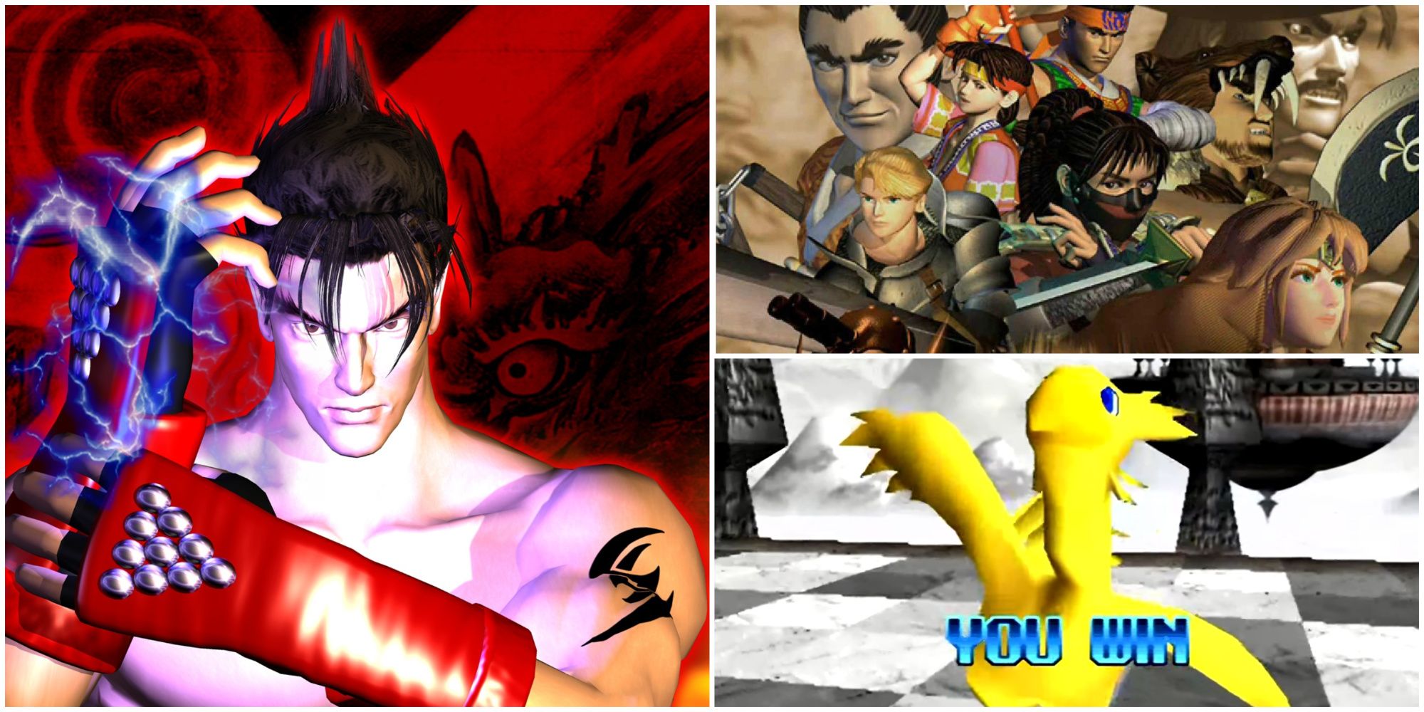 Best PS1 Exclusive Fighting Games- Tekken 3 Soul Blade Tobal 2