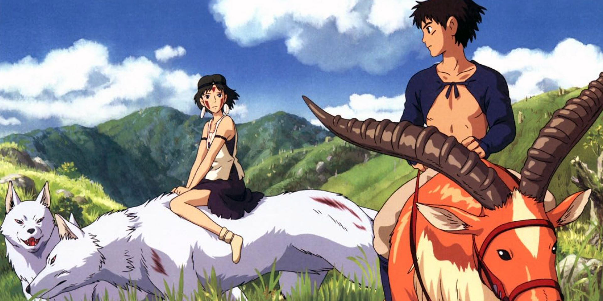 Ashitaka and San in Princess Mononoke