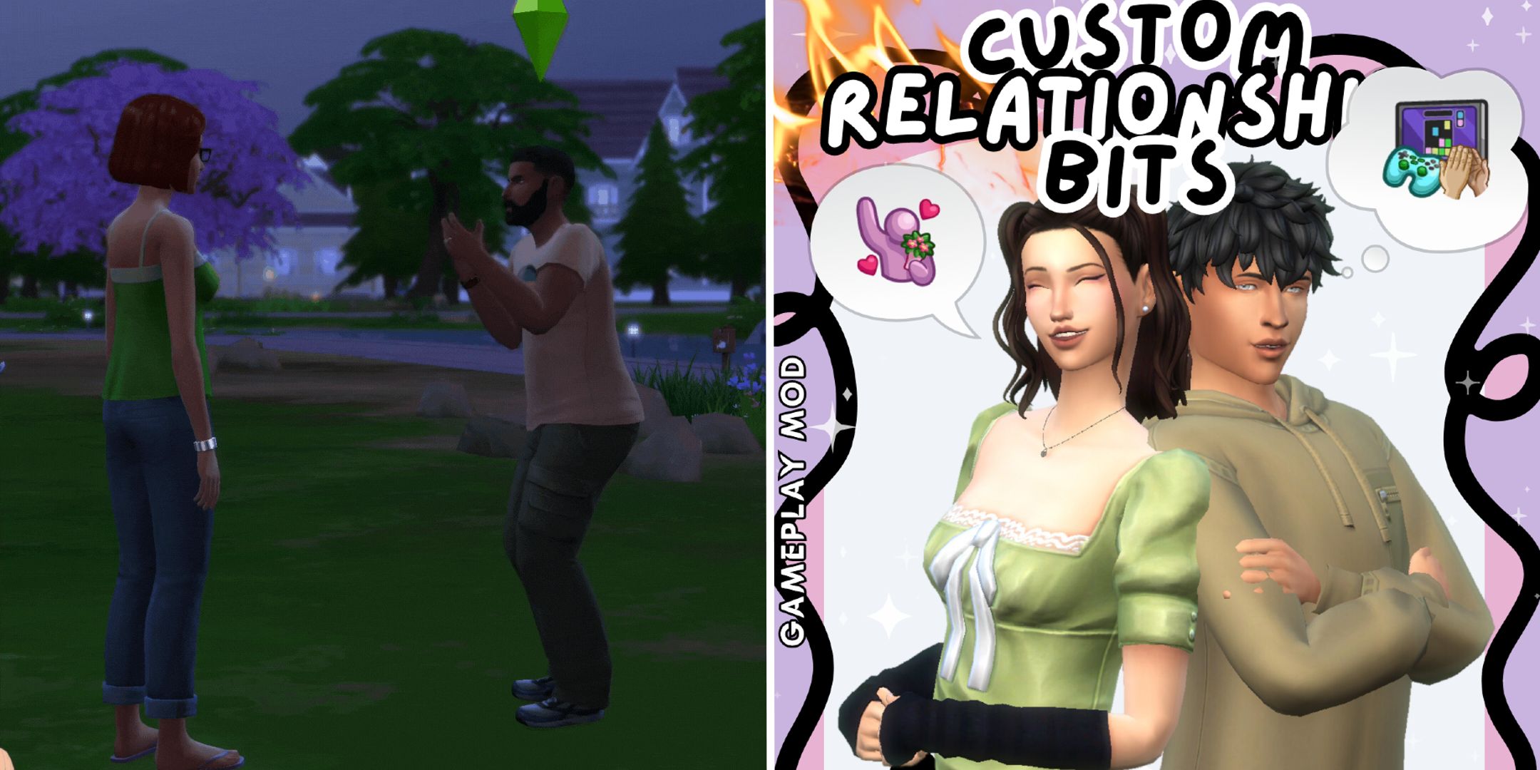 the sims 4 Expanded Storytelling Relationship Bits Mod