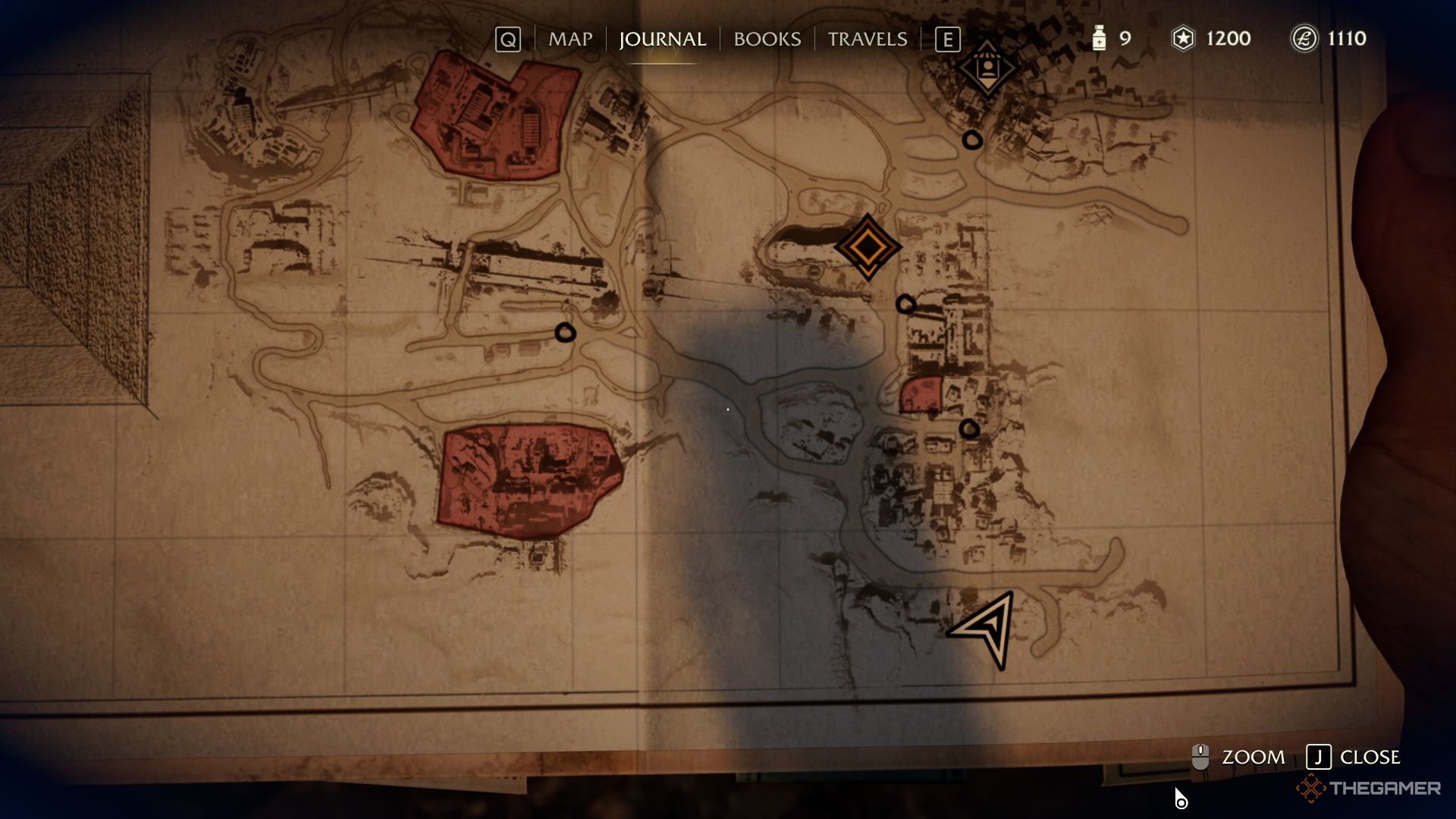 The Gizeh map showing the True Grit Adventure Book location in Indiana Jones and the Great Circle.