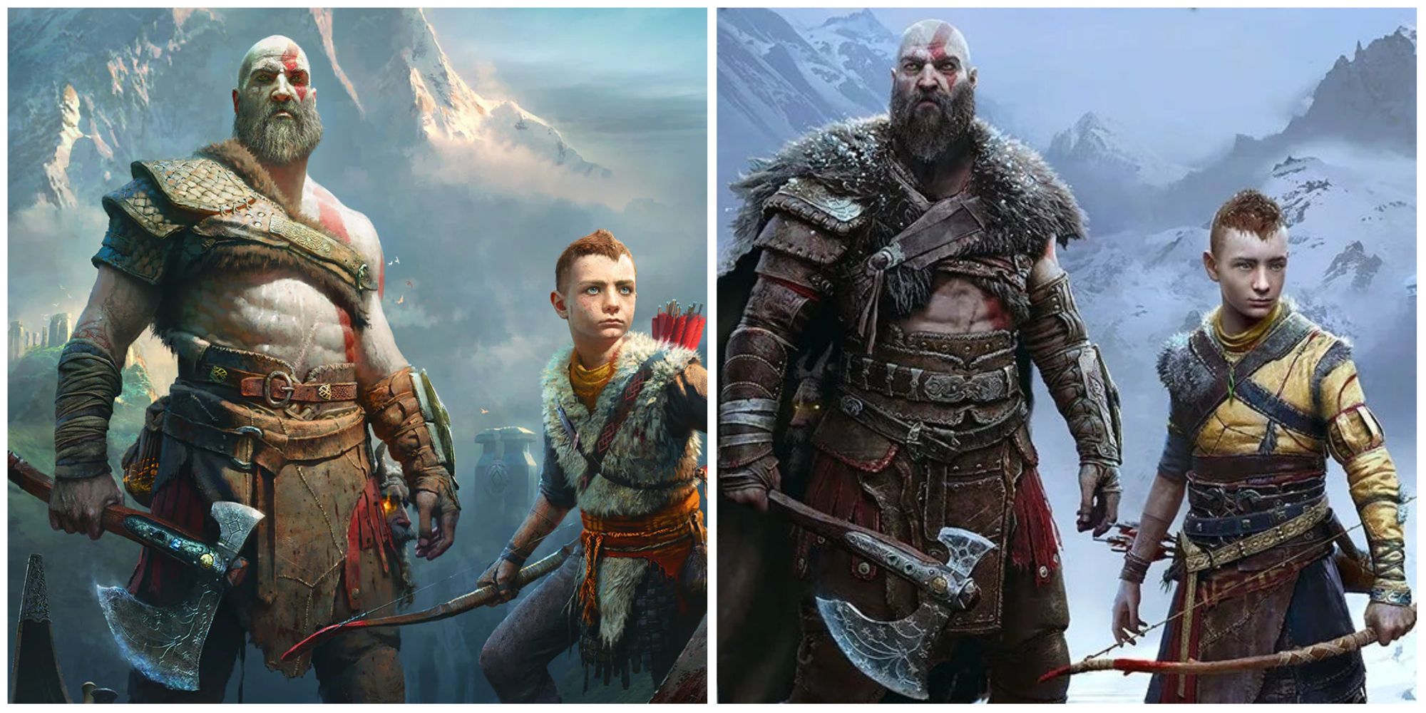 god of war 2018 poster and god of war ragnarok poster