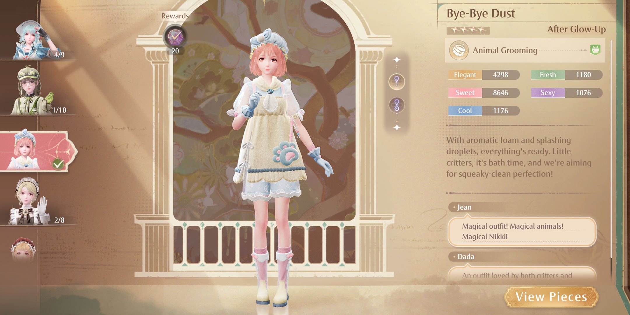 Infinity Nikki Animal Petting Ability Outfit Bye Bye Dust Quest Outfit