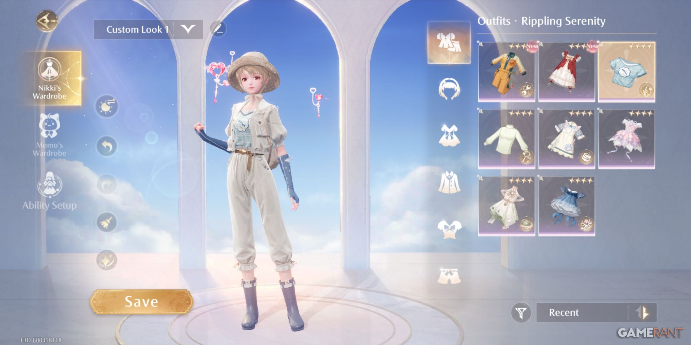 Rippling Serenity outfit in Infinity Nikki