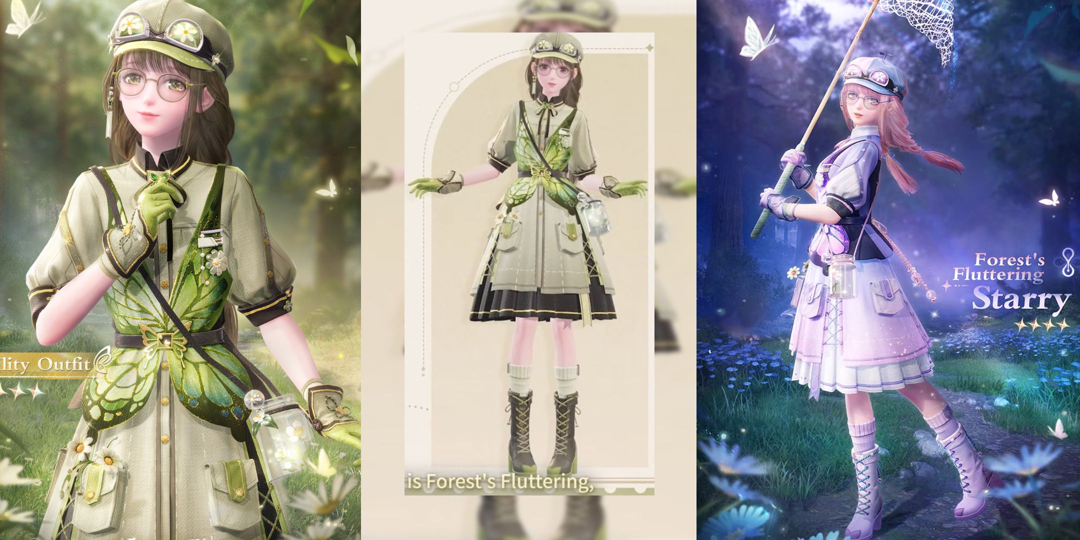 Infinity Nikki Bug-Catching Ability Outfit Forest's Fluttering Gacha Outfit