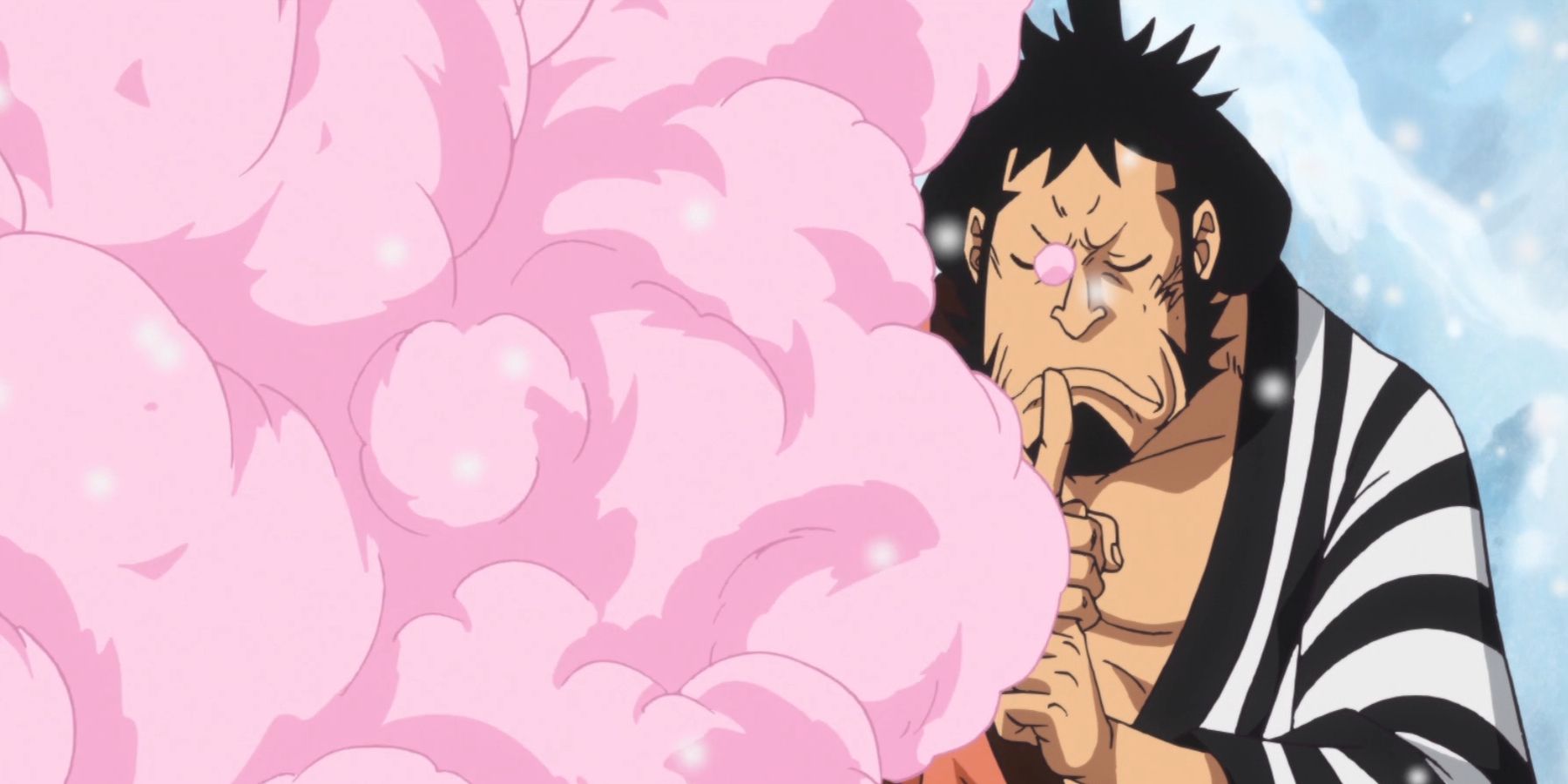 One Piece Kin'emon using his devil fruit power