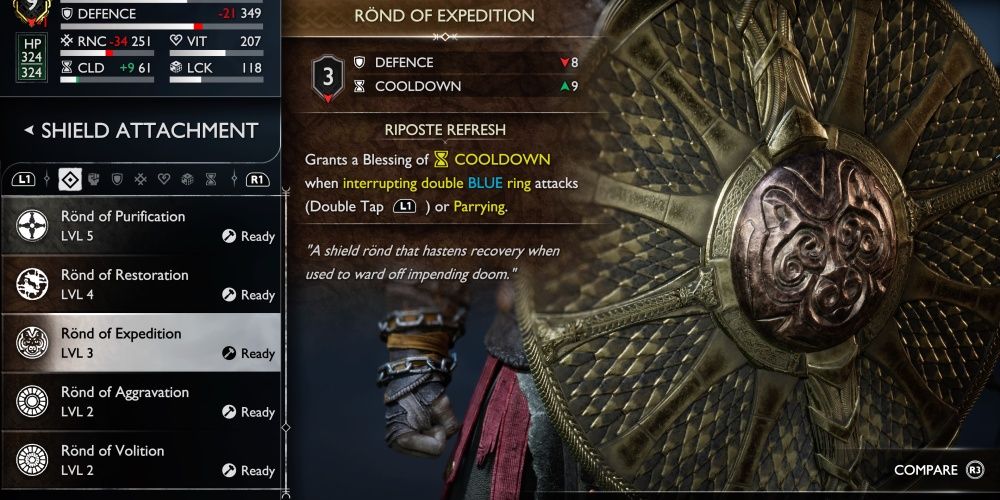 god of war ragnarok shield rond of expedition