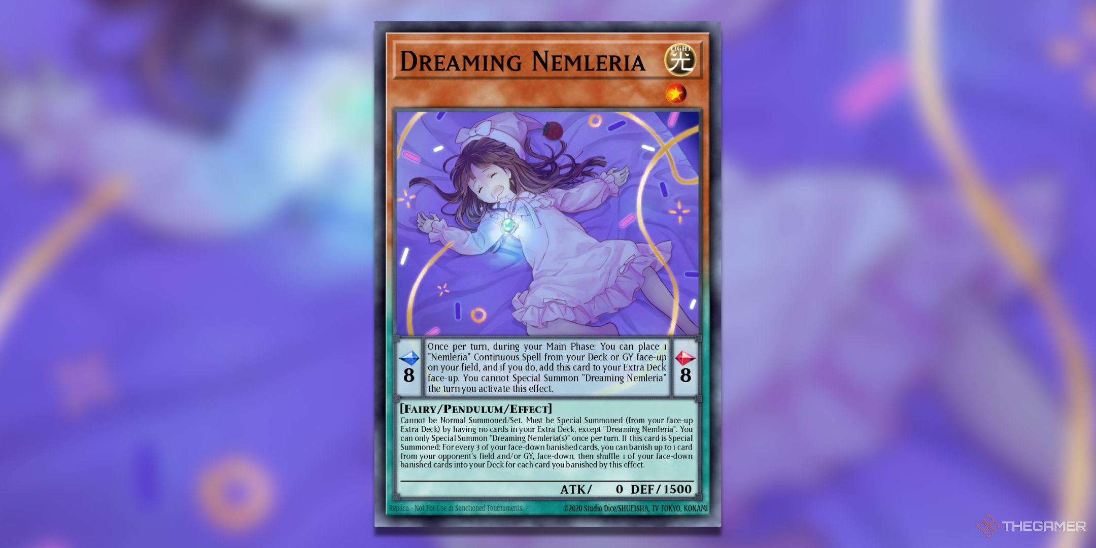 Dreaming Nemleria Yu-Gi-Oh! TCG Card Art.