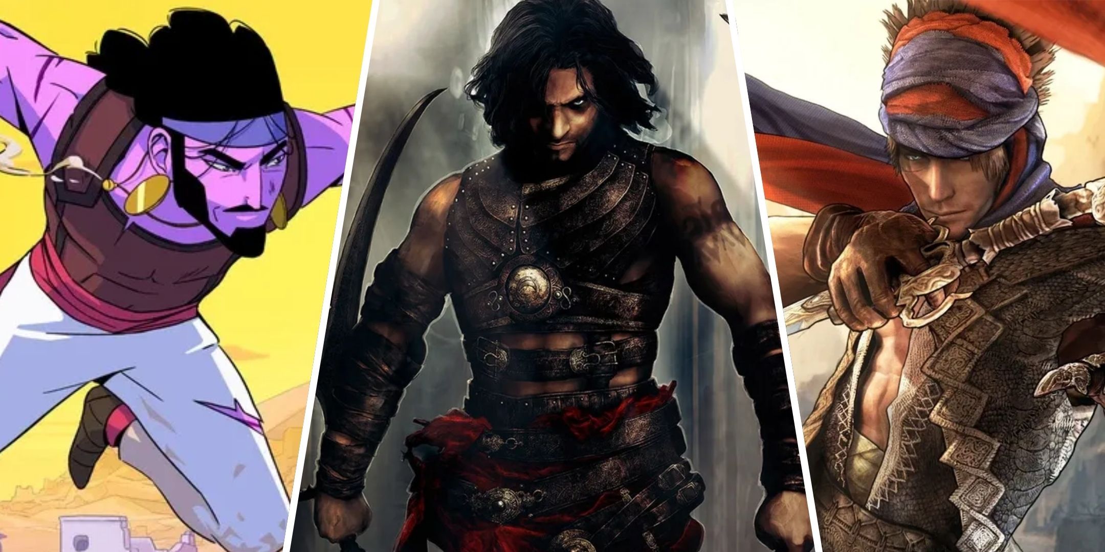 Split images of Prince of Persia characters.