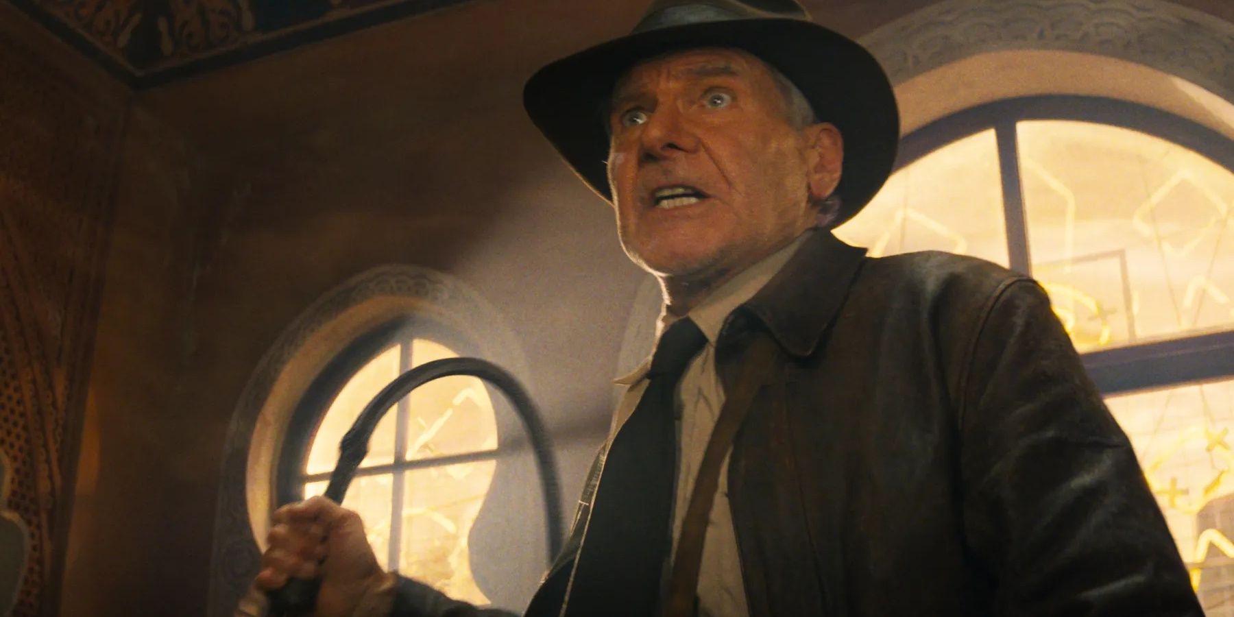 Indiana Jones and the Dial of Destiny: Indy using the old whip threat technique.