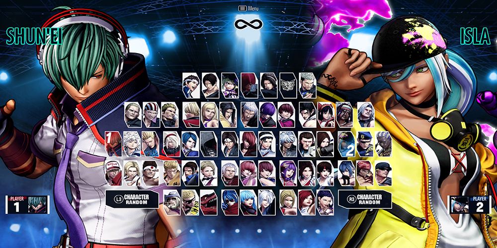 This is the character select screen for The King Of Fighters 15 as of October 2023.