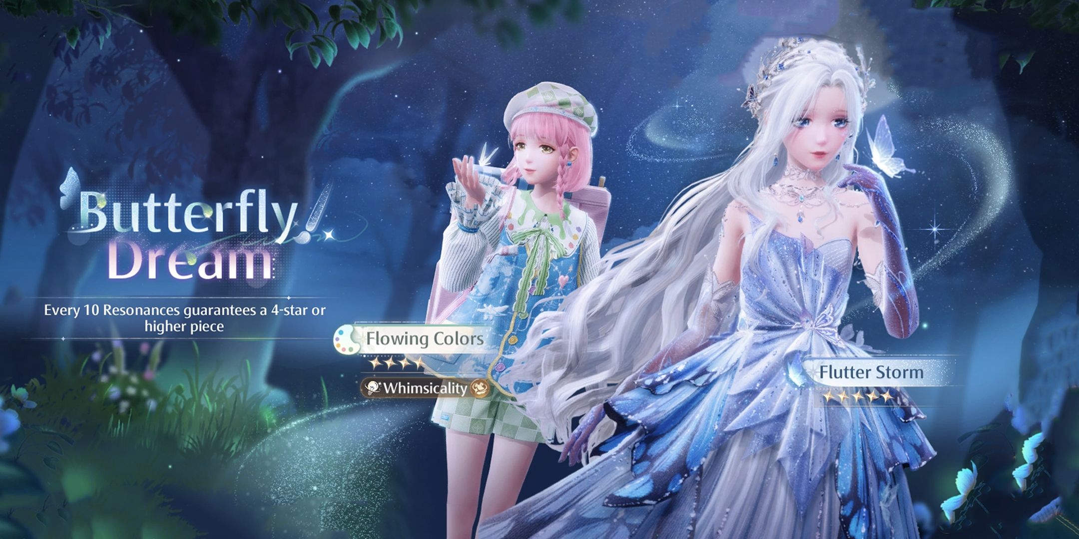 infinity nikki current next upcoming banner history outfit schedule - 1.0 butterfly dreams