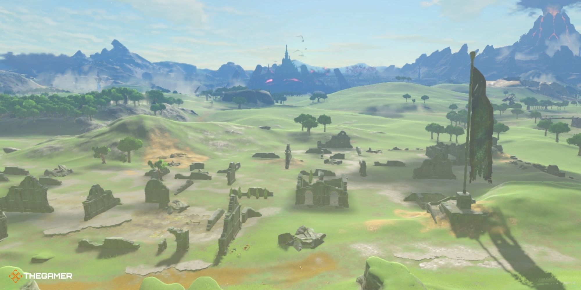 The ruins of Hyrule in Breath of the Wild.