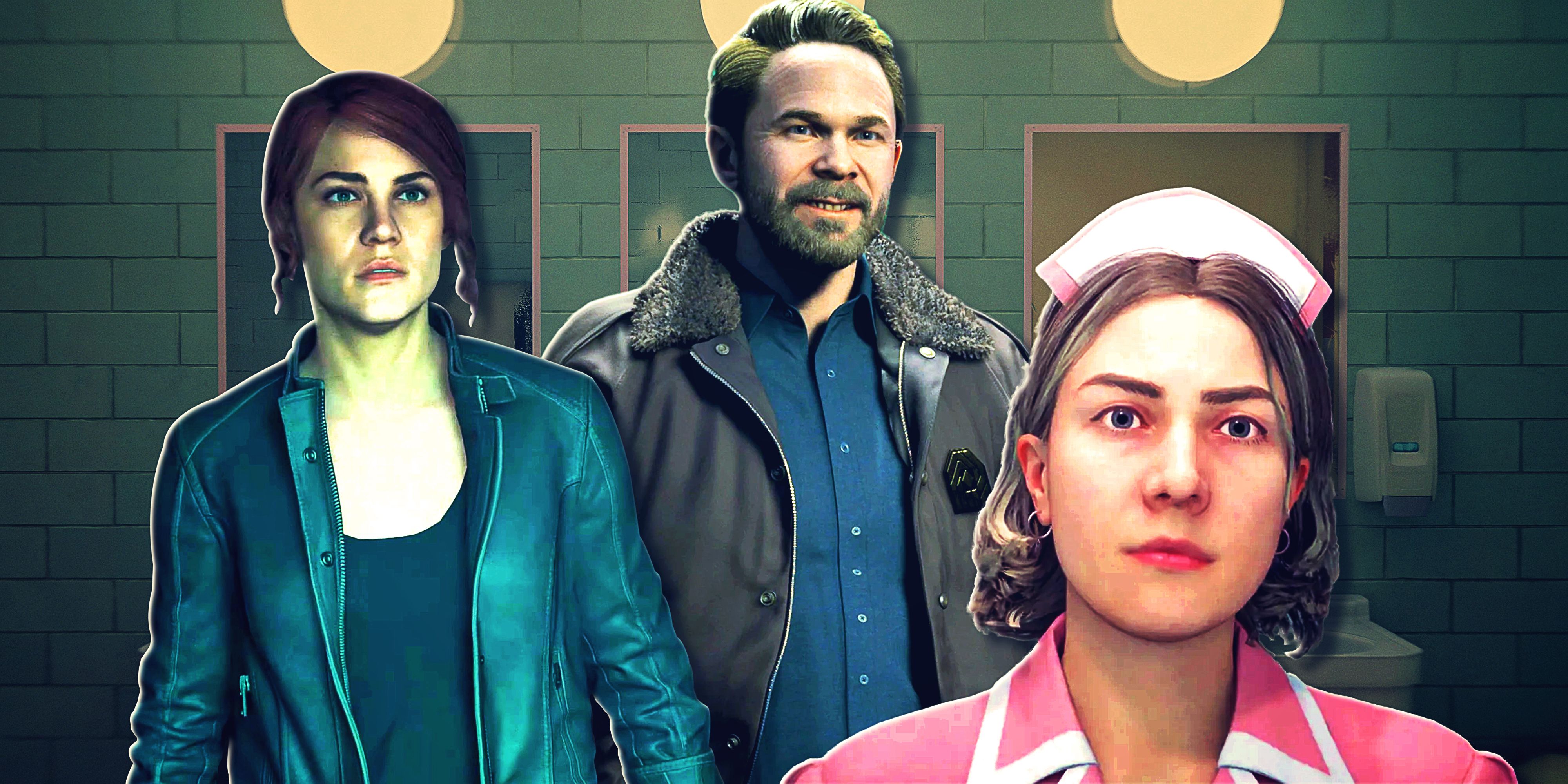 Jesse Faden, Detective Breaker, and Rose Marigold in Alan Wake 2: Night Springs.