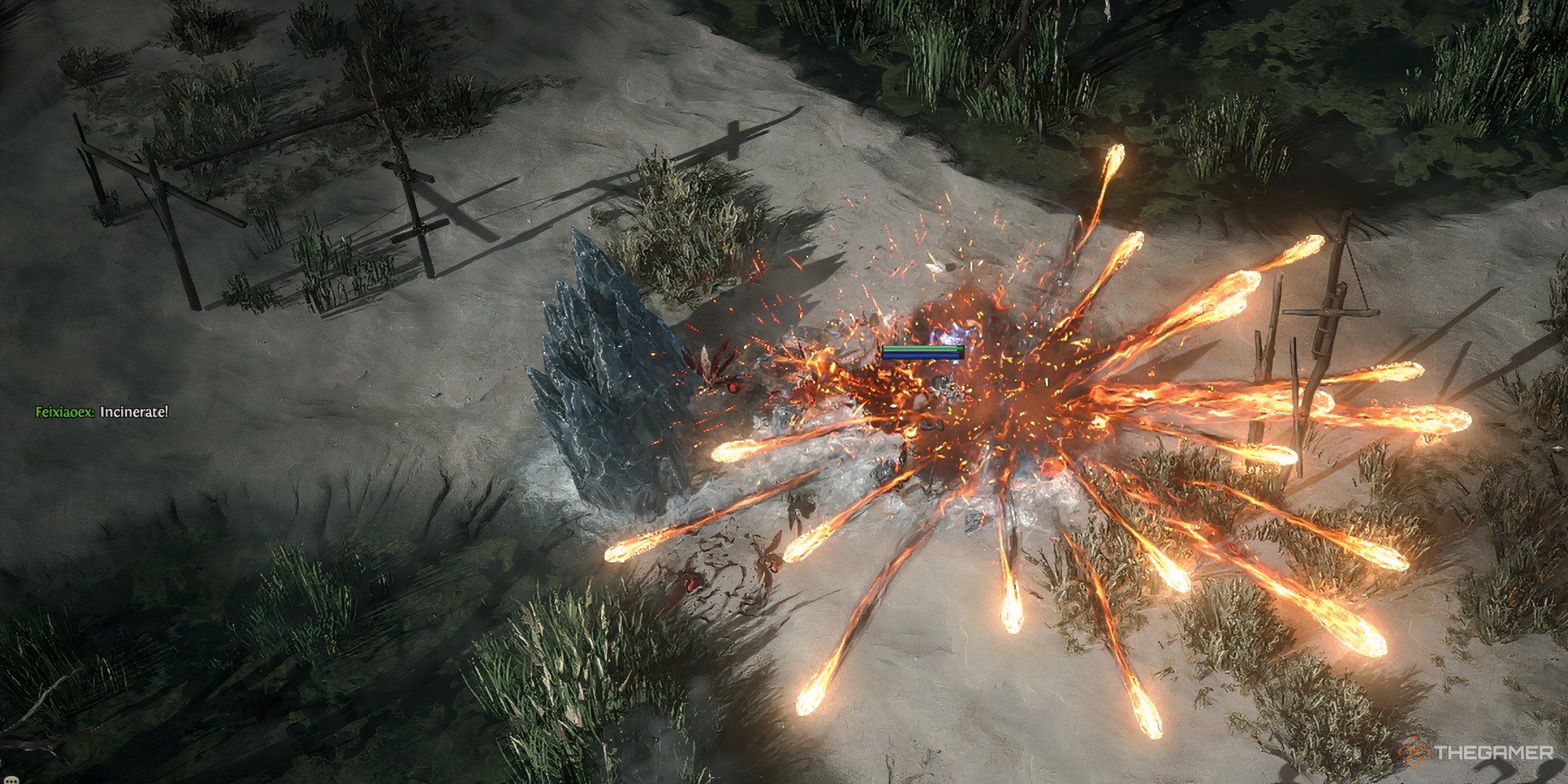 Blood Mage Fireball showcase in Path of Exile 2.