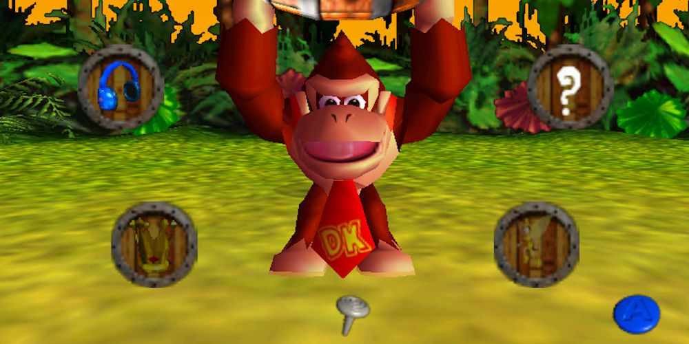 The menu in Donkey Kong 64.