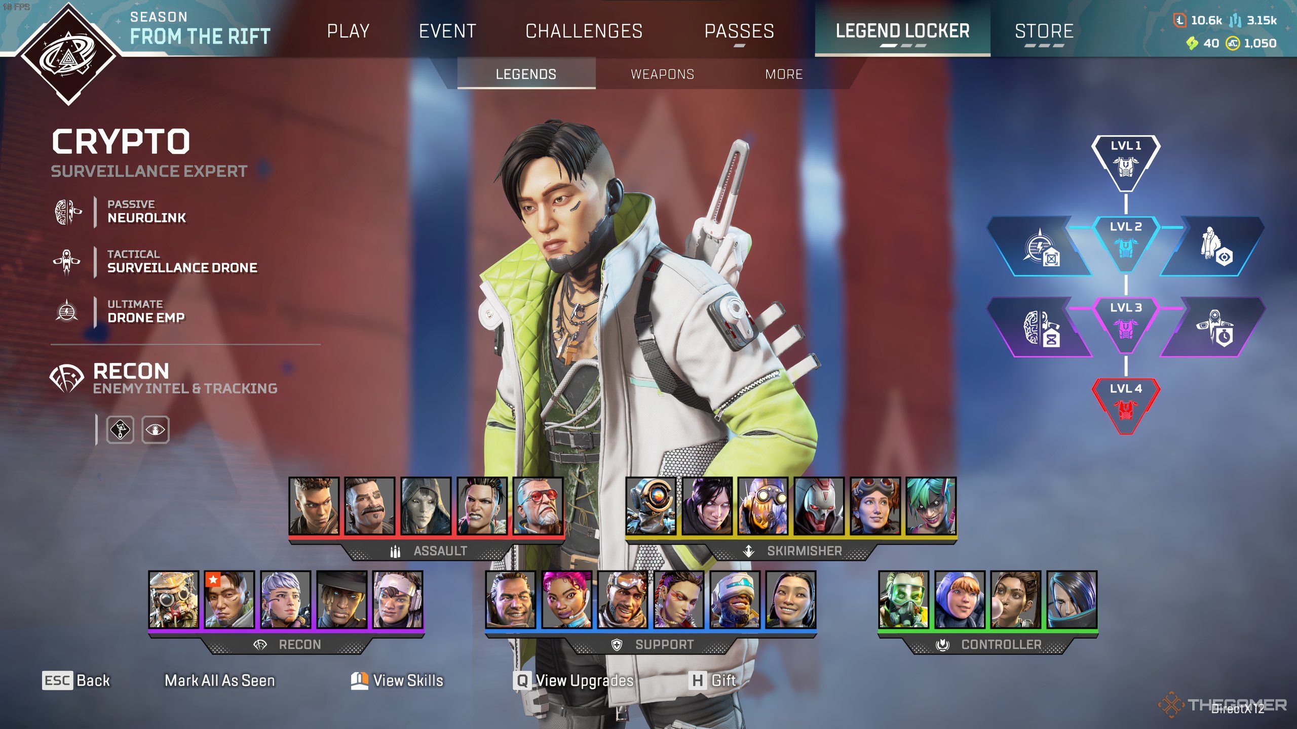 Crypto in the Legends Locker in Season 23, Split 2 of Apex Legends.