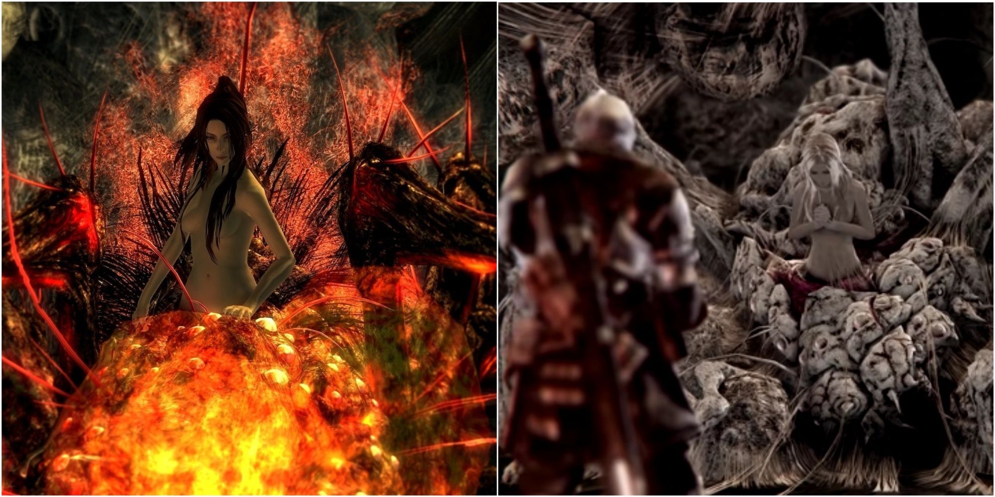 Quelaag and The Fair Lady in Dark Souls iii