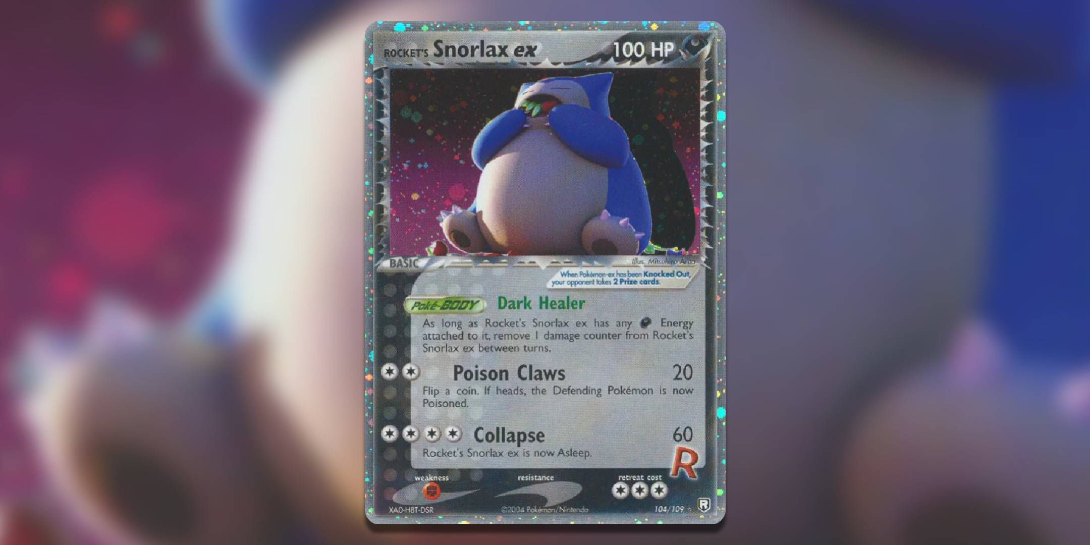 Rocket's Snorlax ex from Team Rocket Returns by Mitsuhiro Arita in the Pokemon TCG.