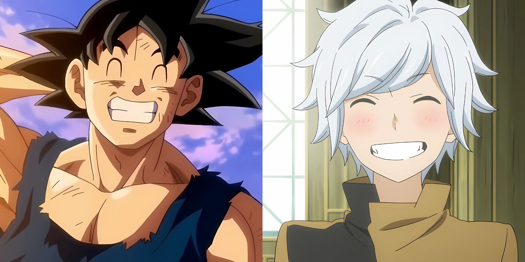 Bell Cranel and Goku Smiling 