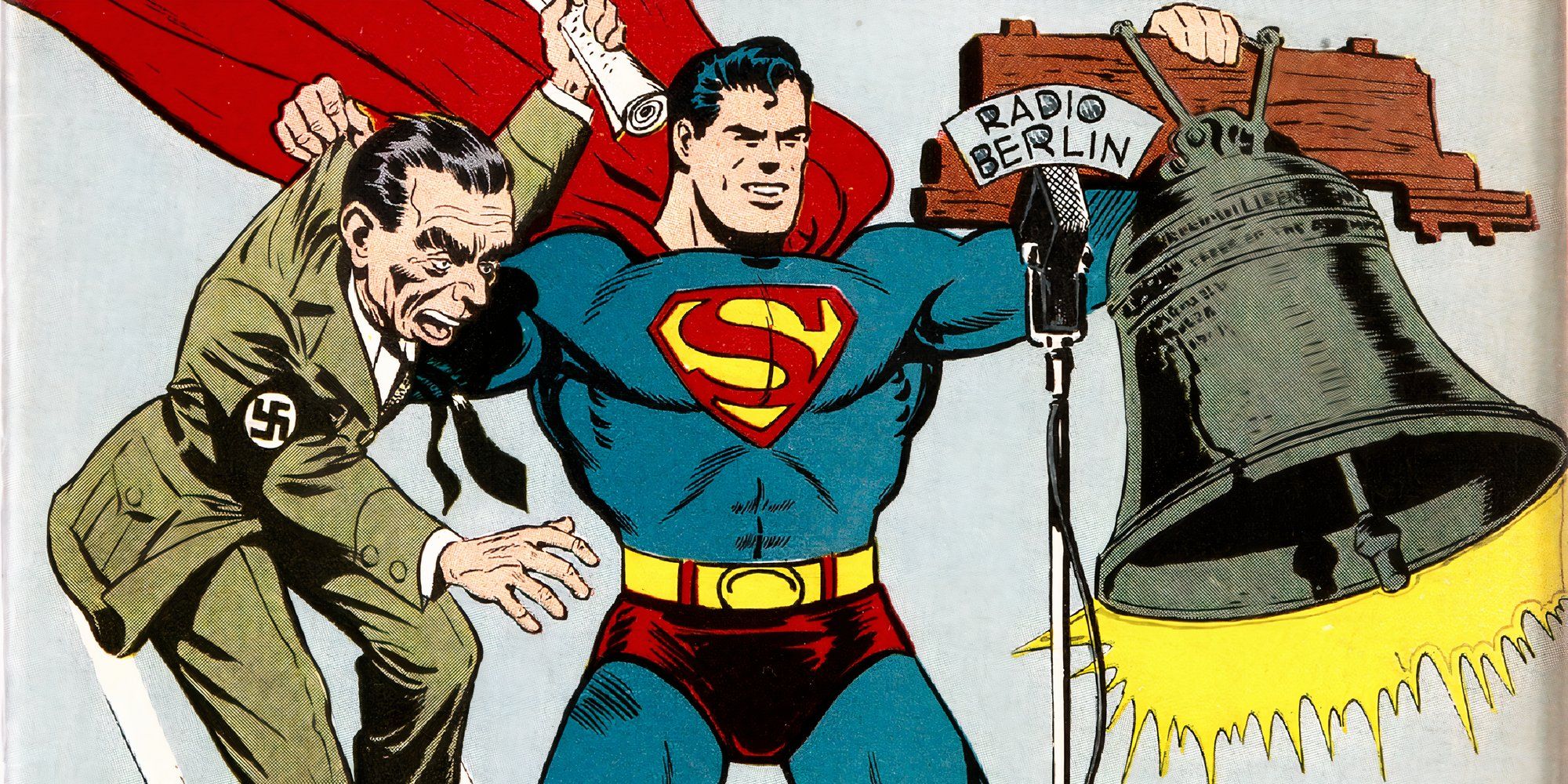 Superman fighting a Nazi in Superman #26