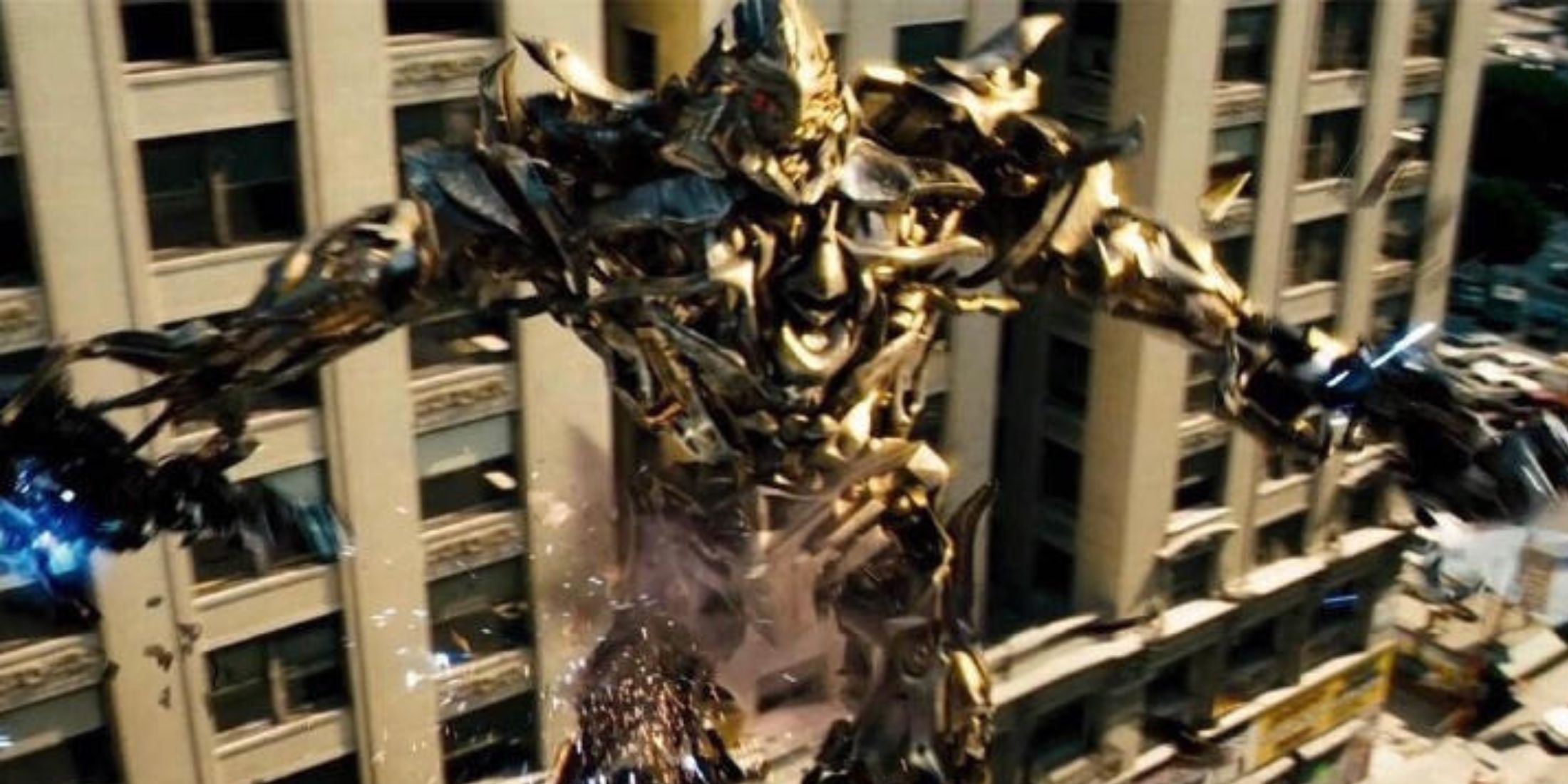 Megatron Kills Jazz in Transformers (2007) by ripping him in half