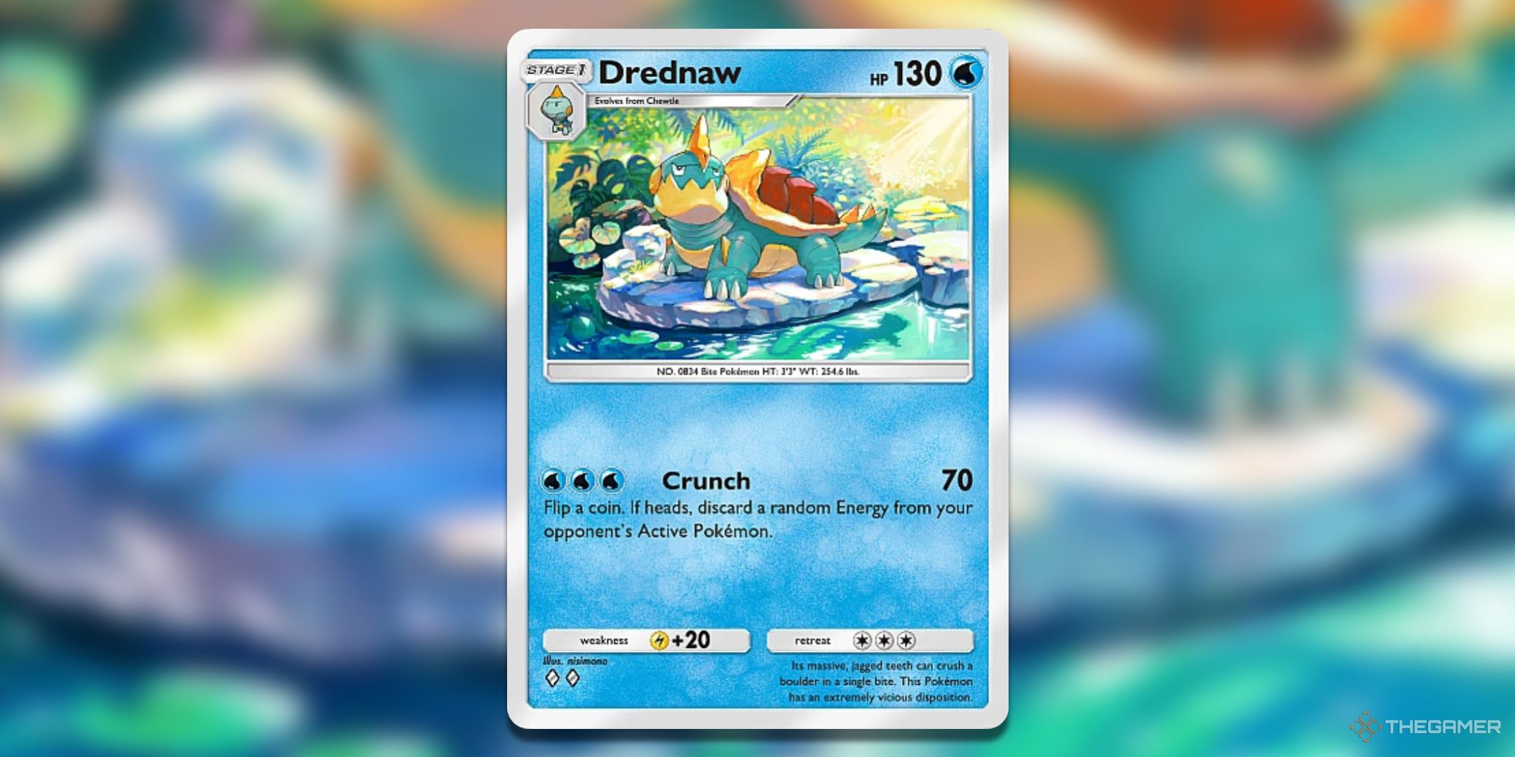 Mythical Island Drednaw Pokemon TCG Pocket Card Art.