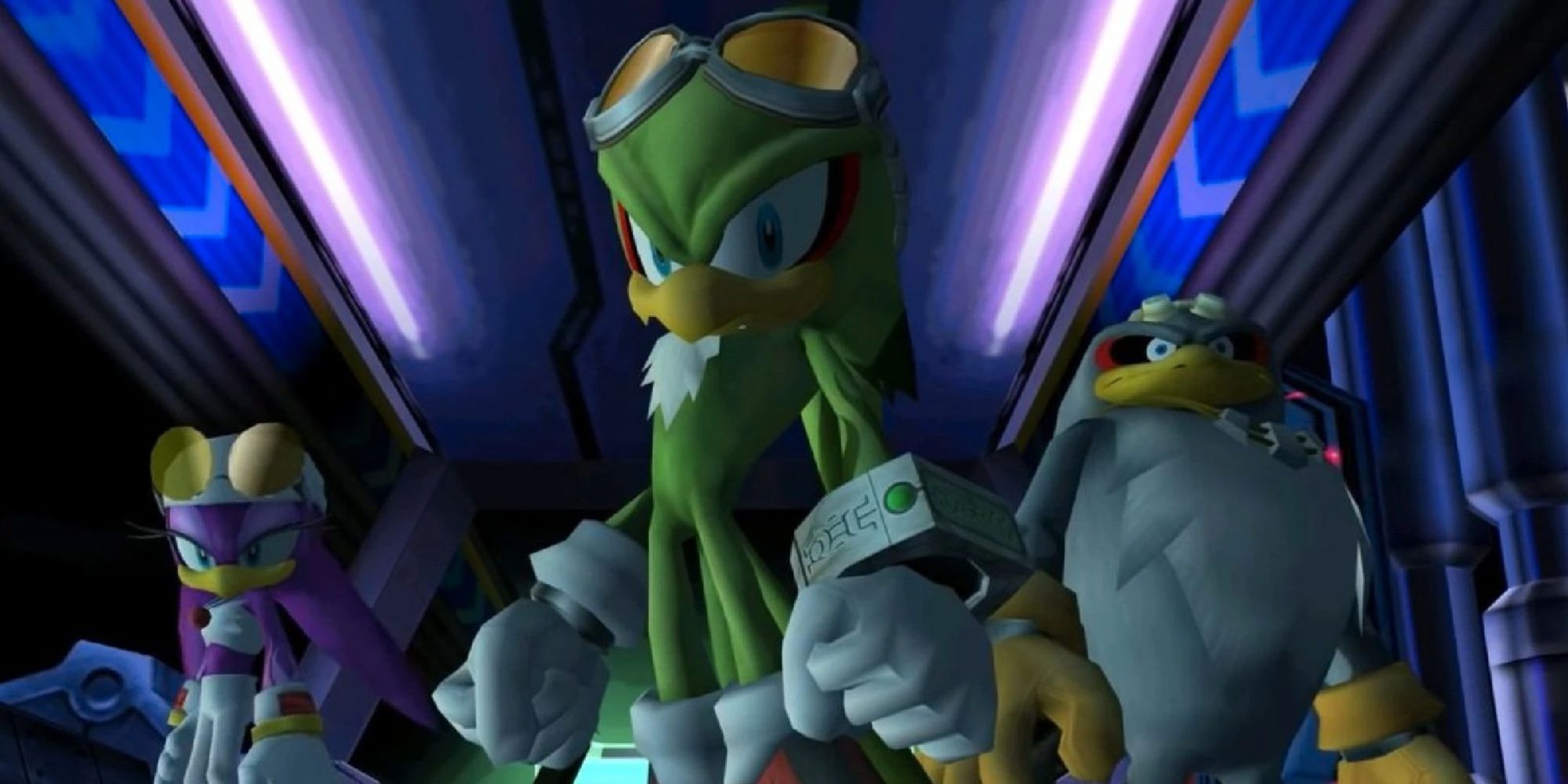 Jet the Hawk with Wave and Storm Sonic Riders.