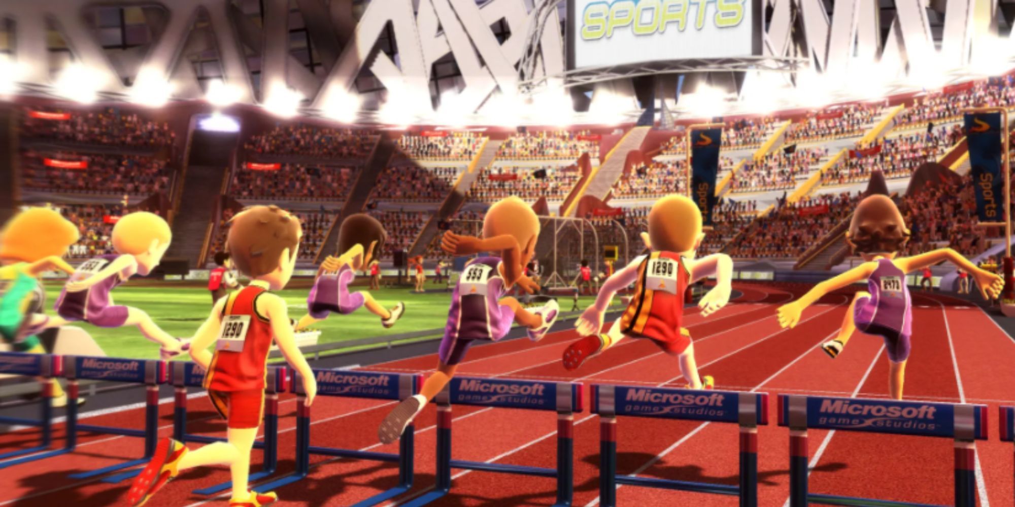 jumping over hurdles inn kinect sports