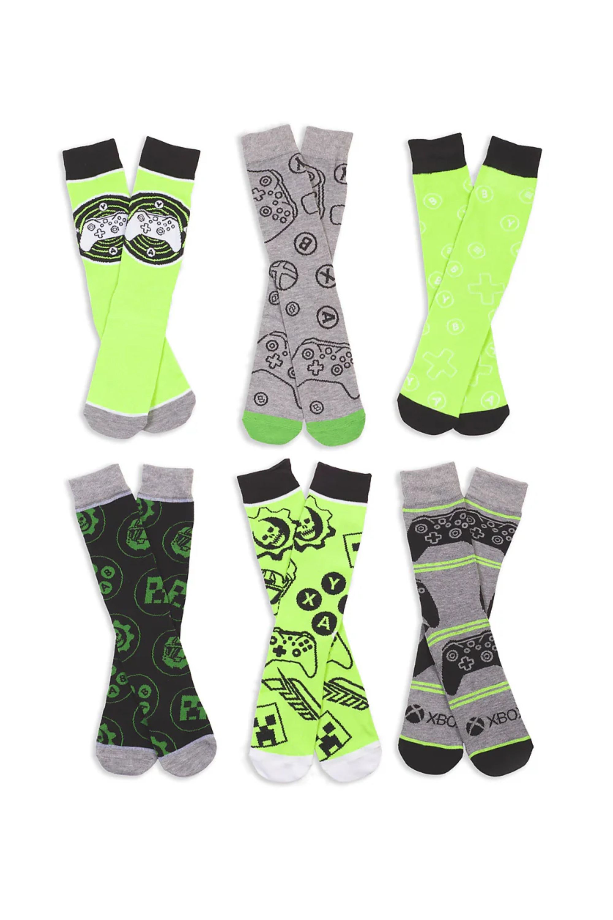 6 Pairs Of Xbox Crew Socks