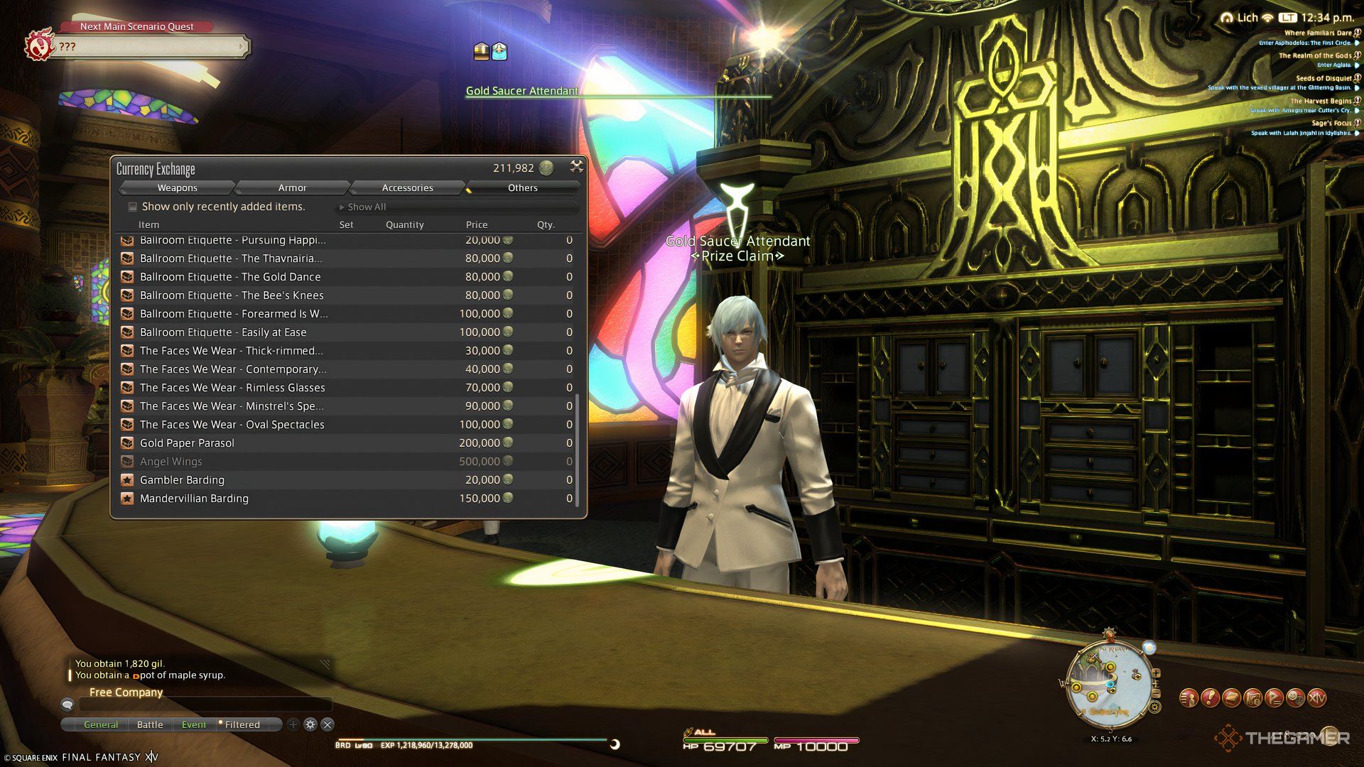 The Gold Saucer Attendant in Final Fantasy 14.