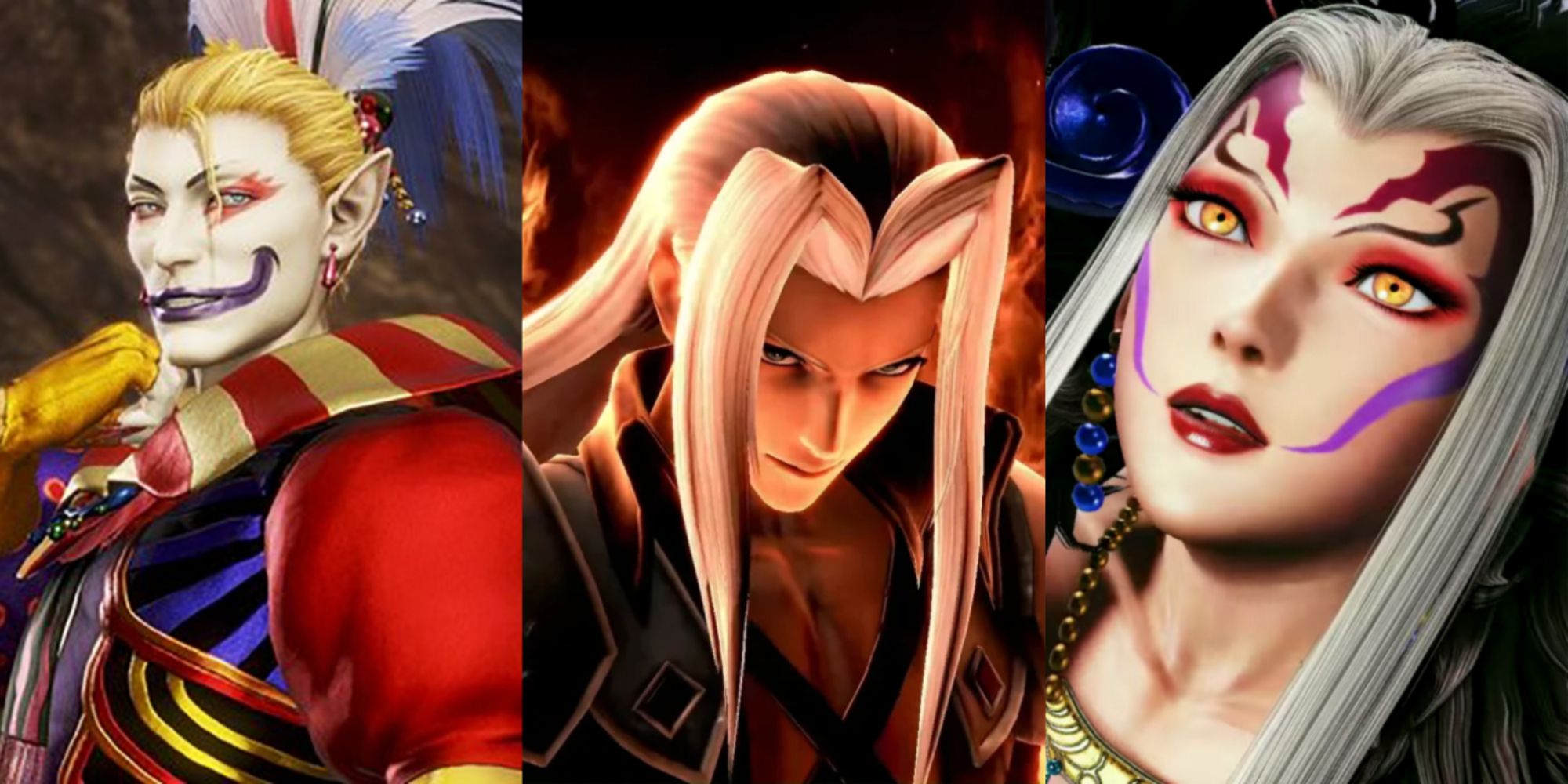 Final Fantasy Bosses Featured - Kefka, Sephiroth, Ultimecia