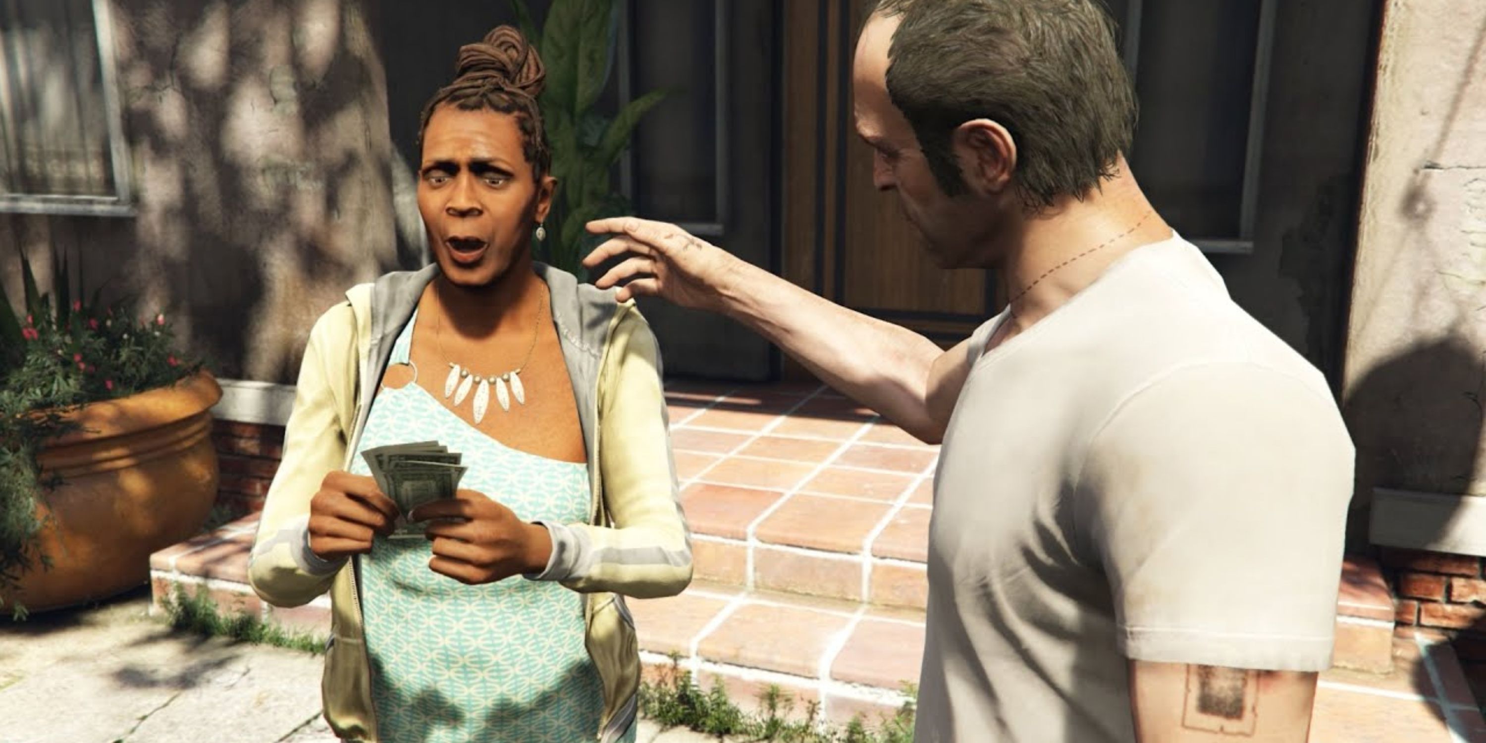 Trevor and Denise in Grand Theft Auto 5