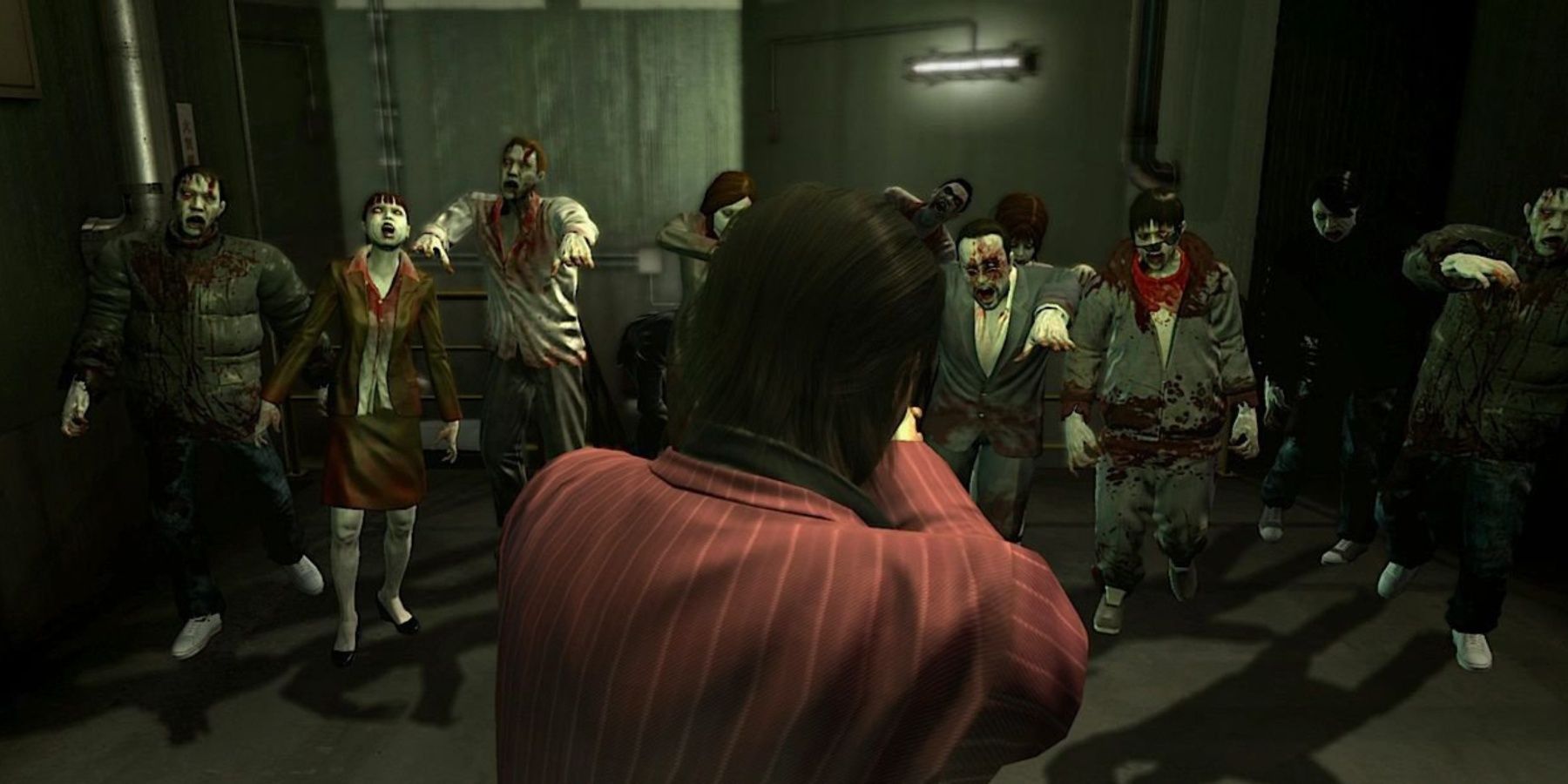 Yakuza Dead Souls Akiyama fighting zombies