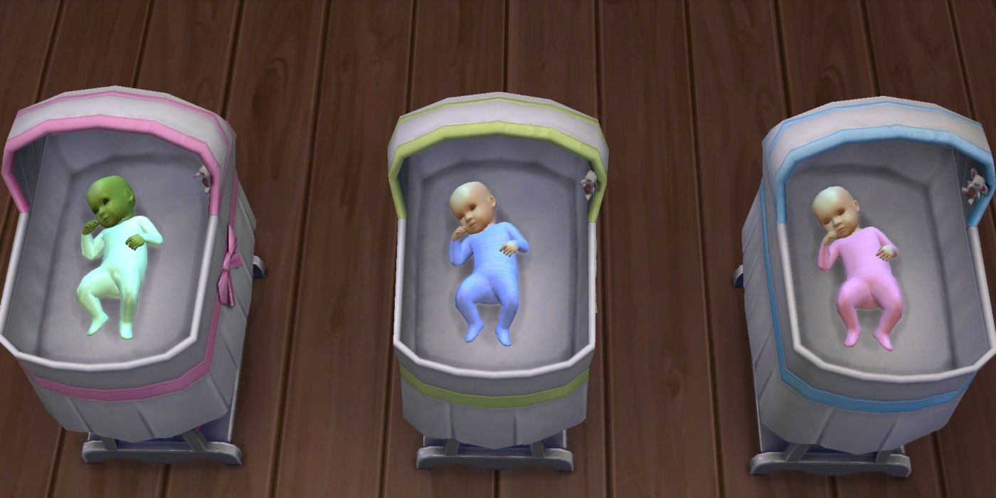 3 babies in cribs in a row.