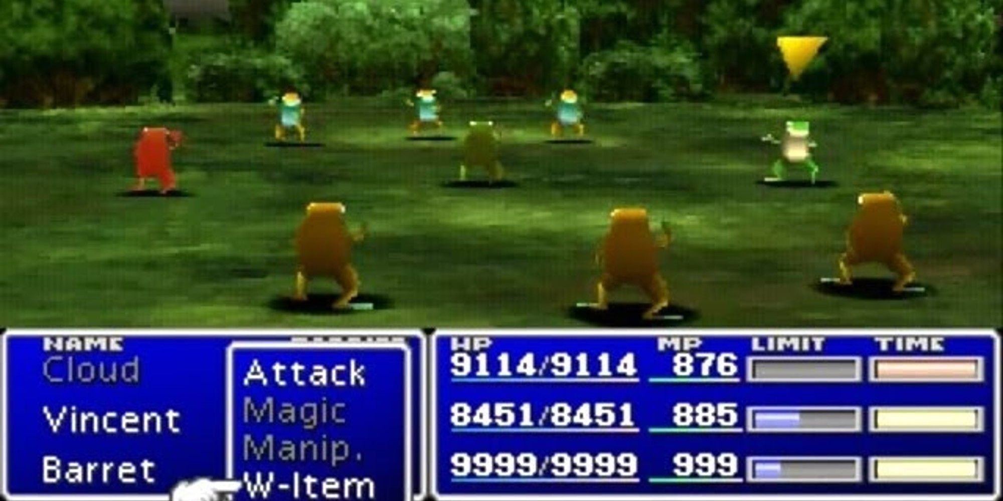 Final Fantasy 7 The entire party as frogs